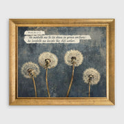Psalm 23:2 Dandelion Style Scripture Framed Canvas Print