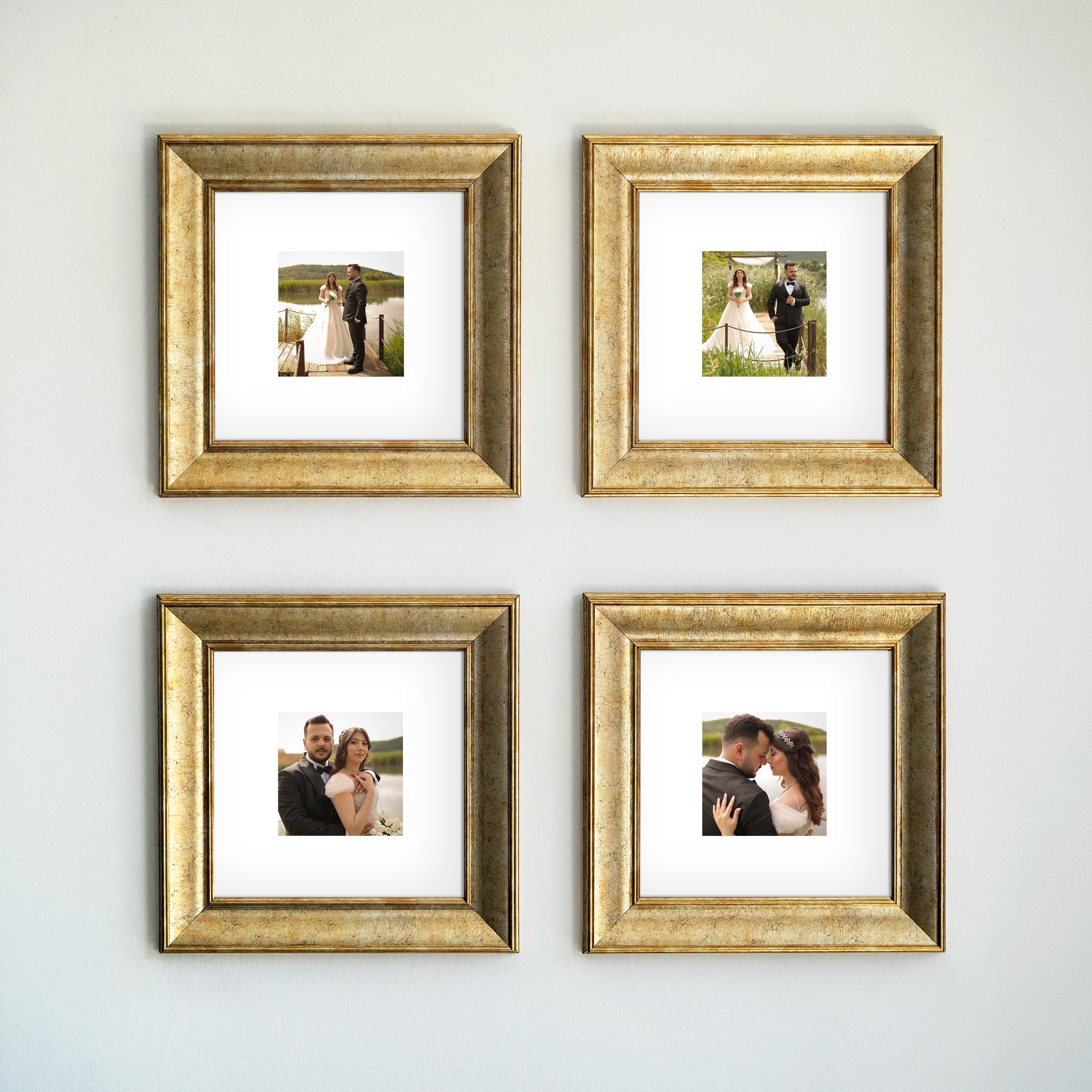 Personalized Champagne -Framed Photo Collage Set – Beautiful Memories Corner