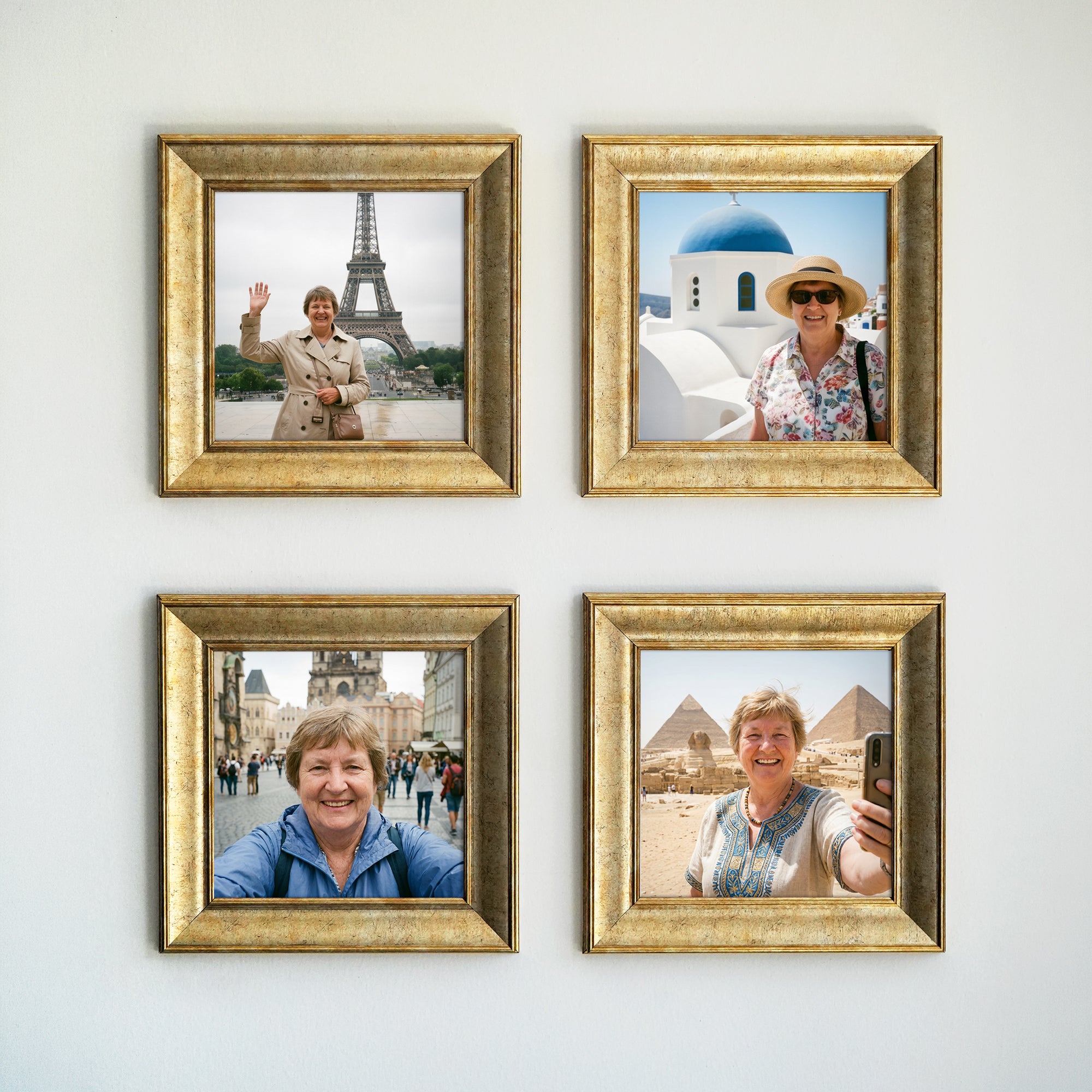 Personalized Champagne -Framed Photo Collage Set – Beautiful Memories Corner