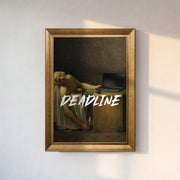 "DEADLINE" The Death of Marat Framed Canvas Print