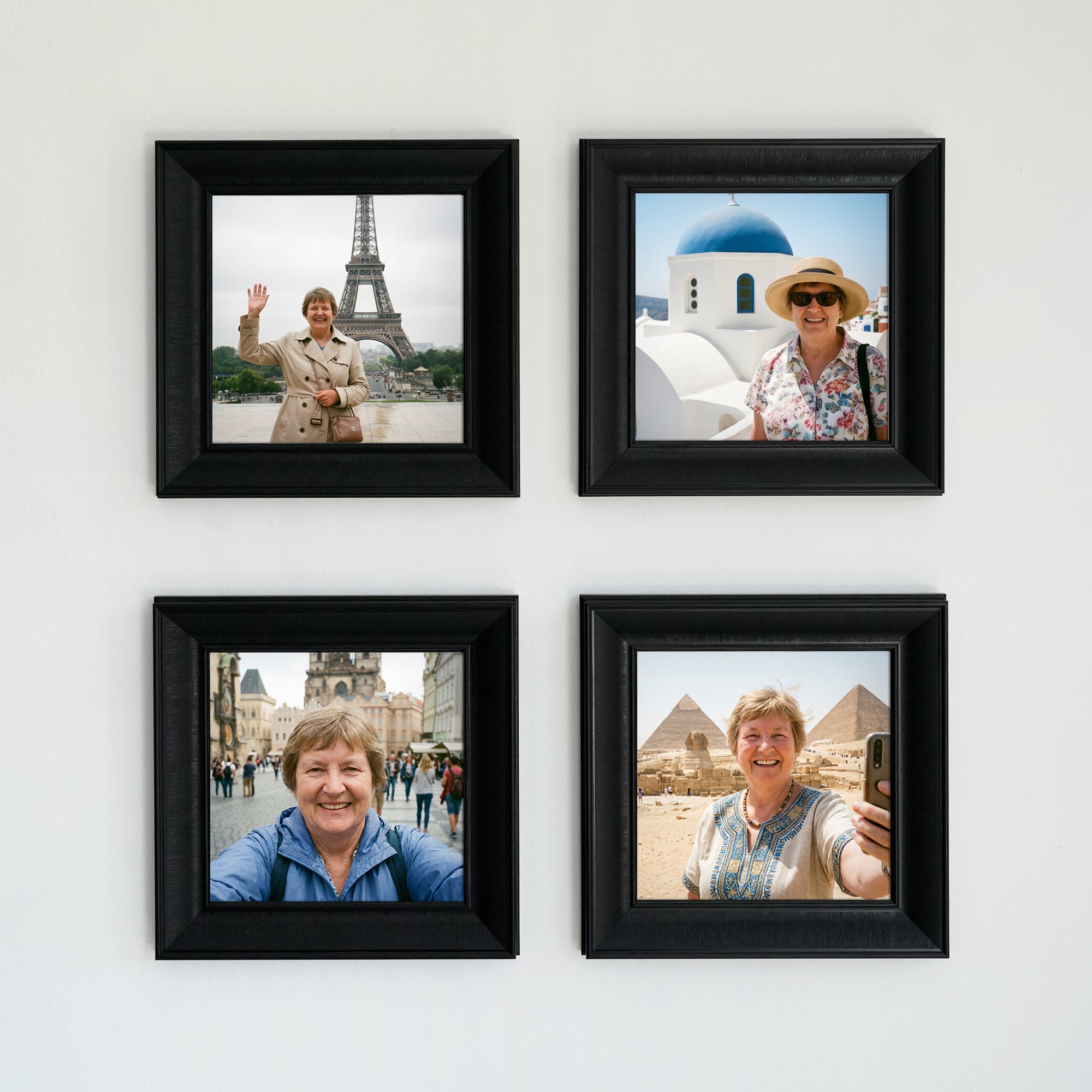 Personalized Black-Framed Photo Collage Set – Beautiful Memories Corner