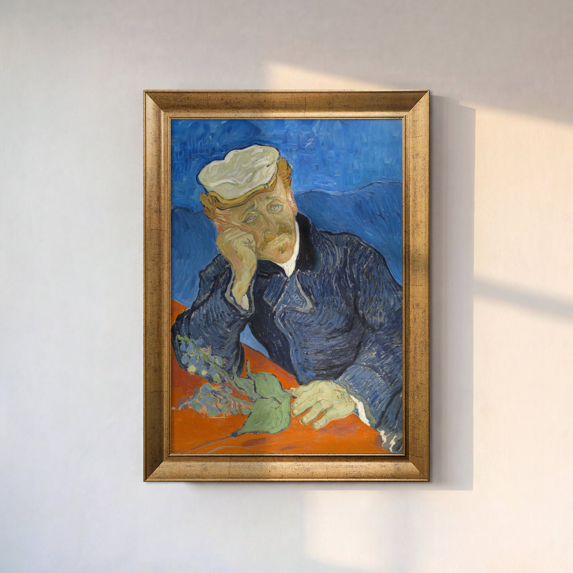 Portrait of Dr. Gachet by Vincent van Gogh (1890) | Framed Wall Art Print