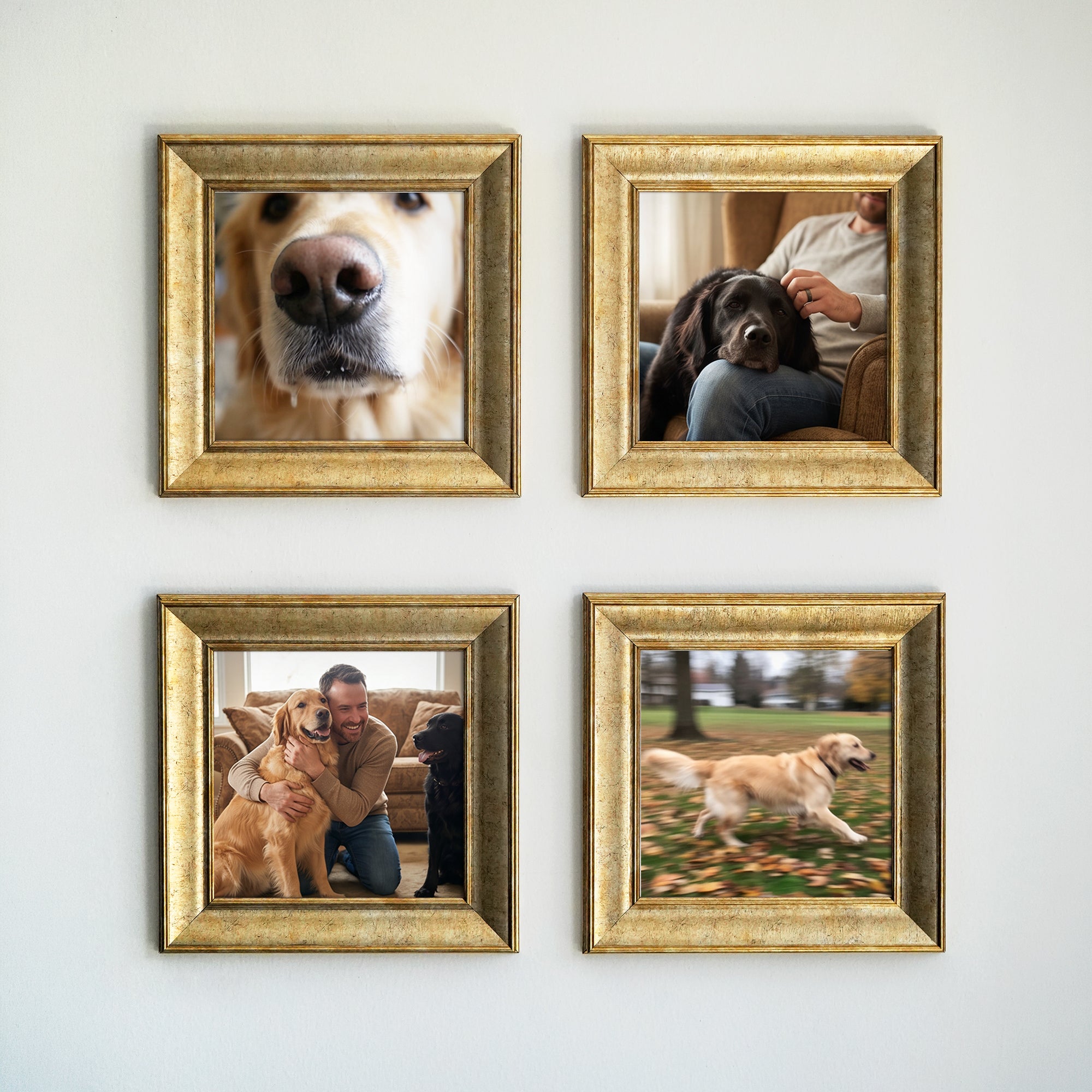 Personalized Champagne -Framed Photo Collage Set – Beautiful Memories Corner