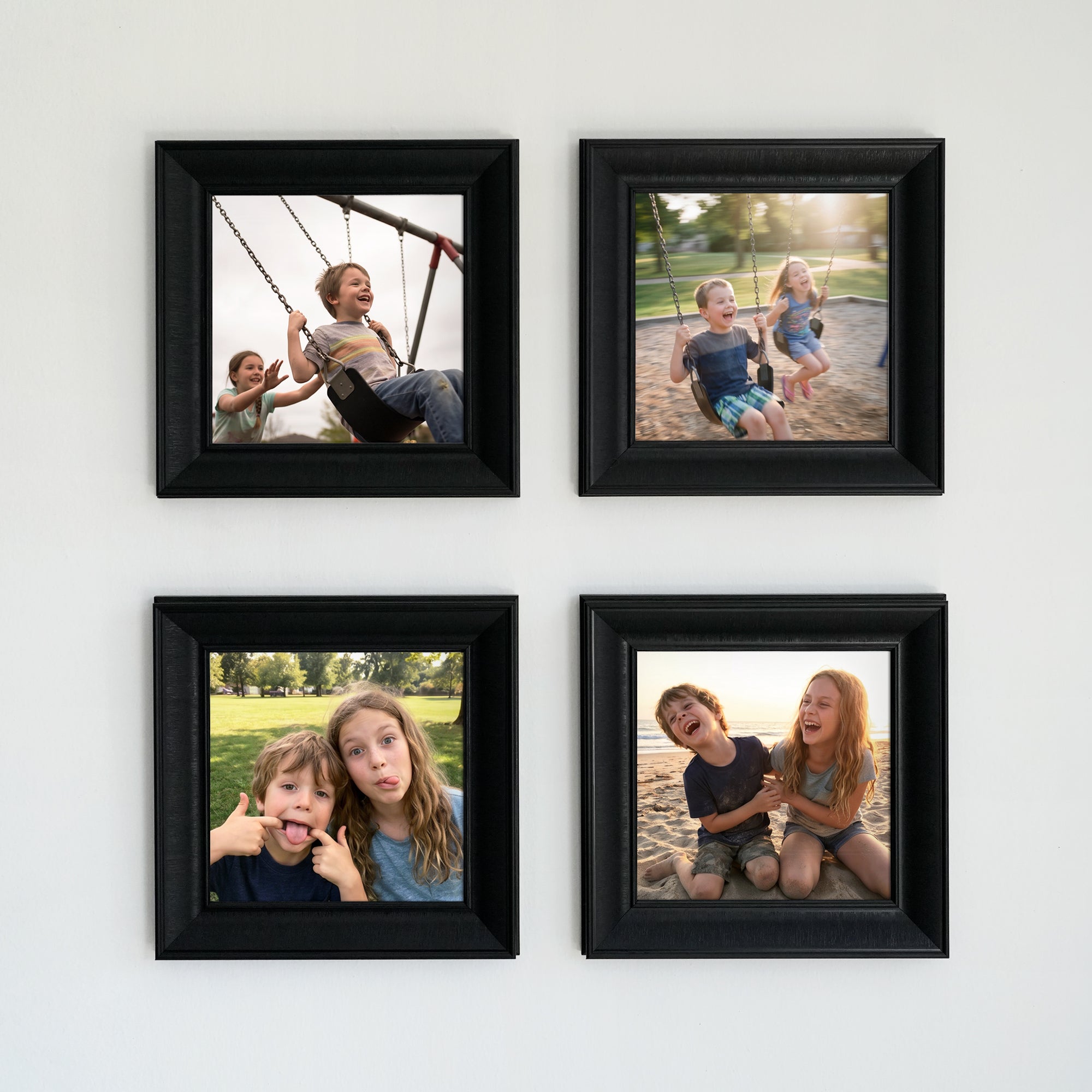 Personalized Black-Framed Photo Collage Set – Beautiful Memories Corner