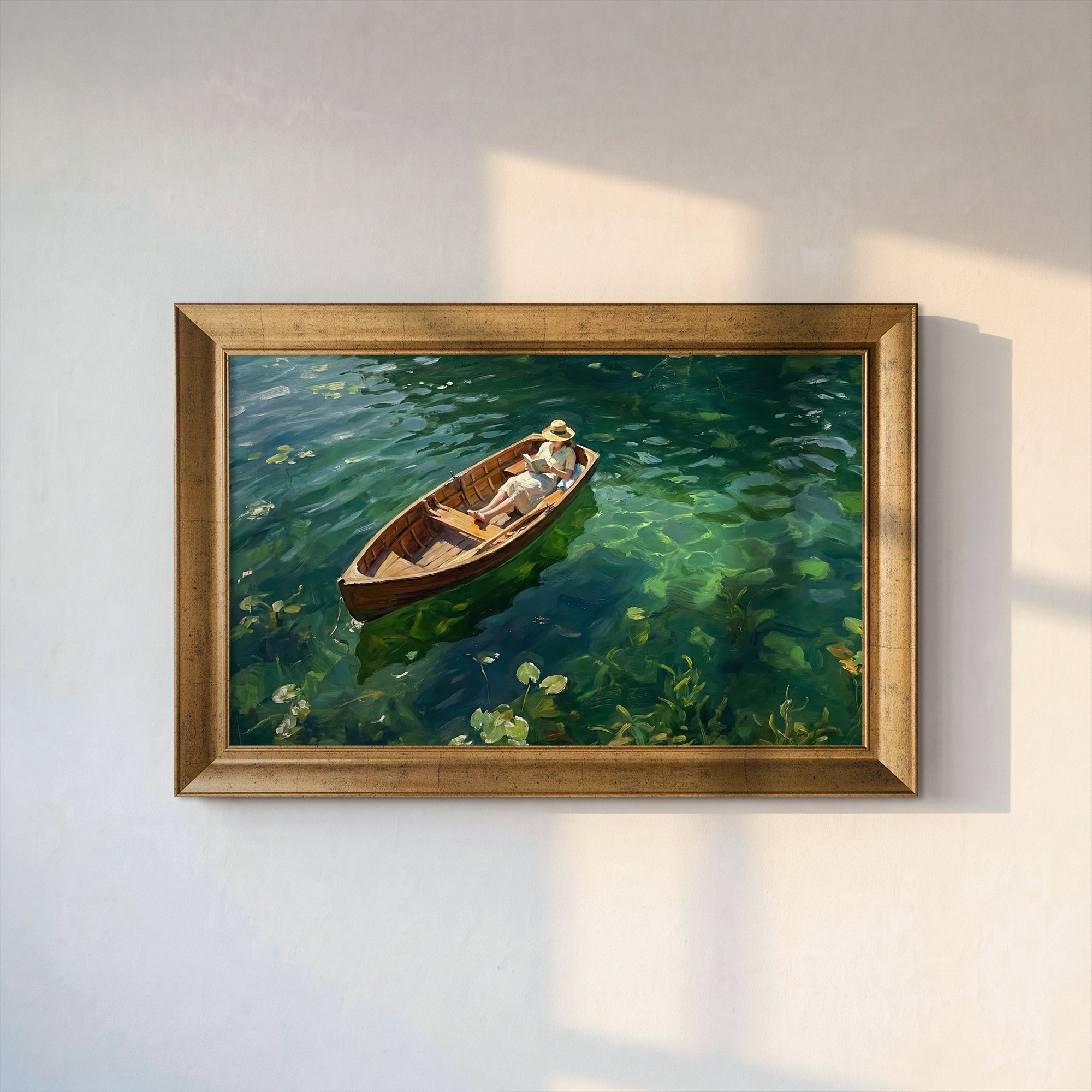 Enjoying a Boat on the Lake Painting