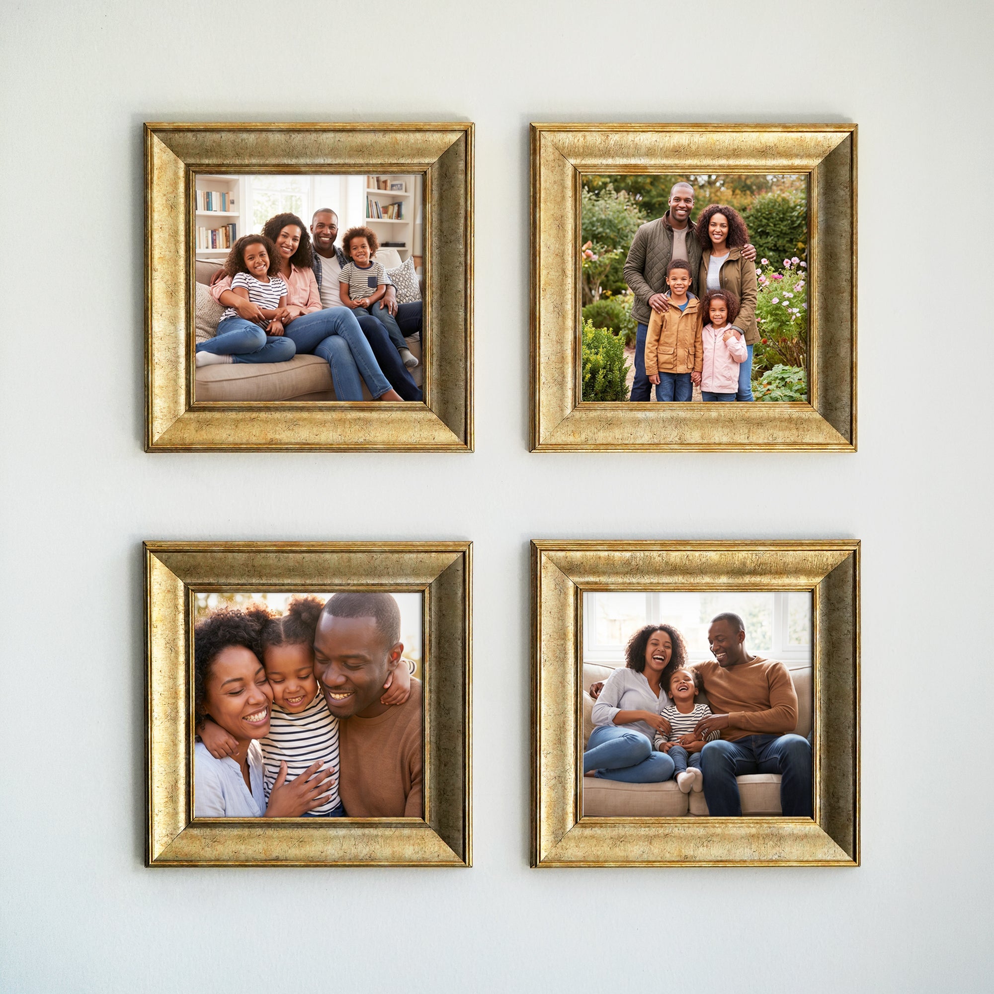 Personalized Champagne -Framed Photo Collage Set – Beautiful Memories Corner