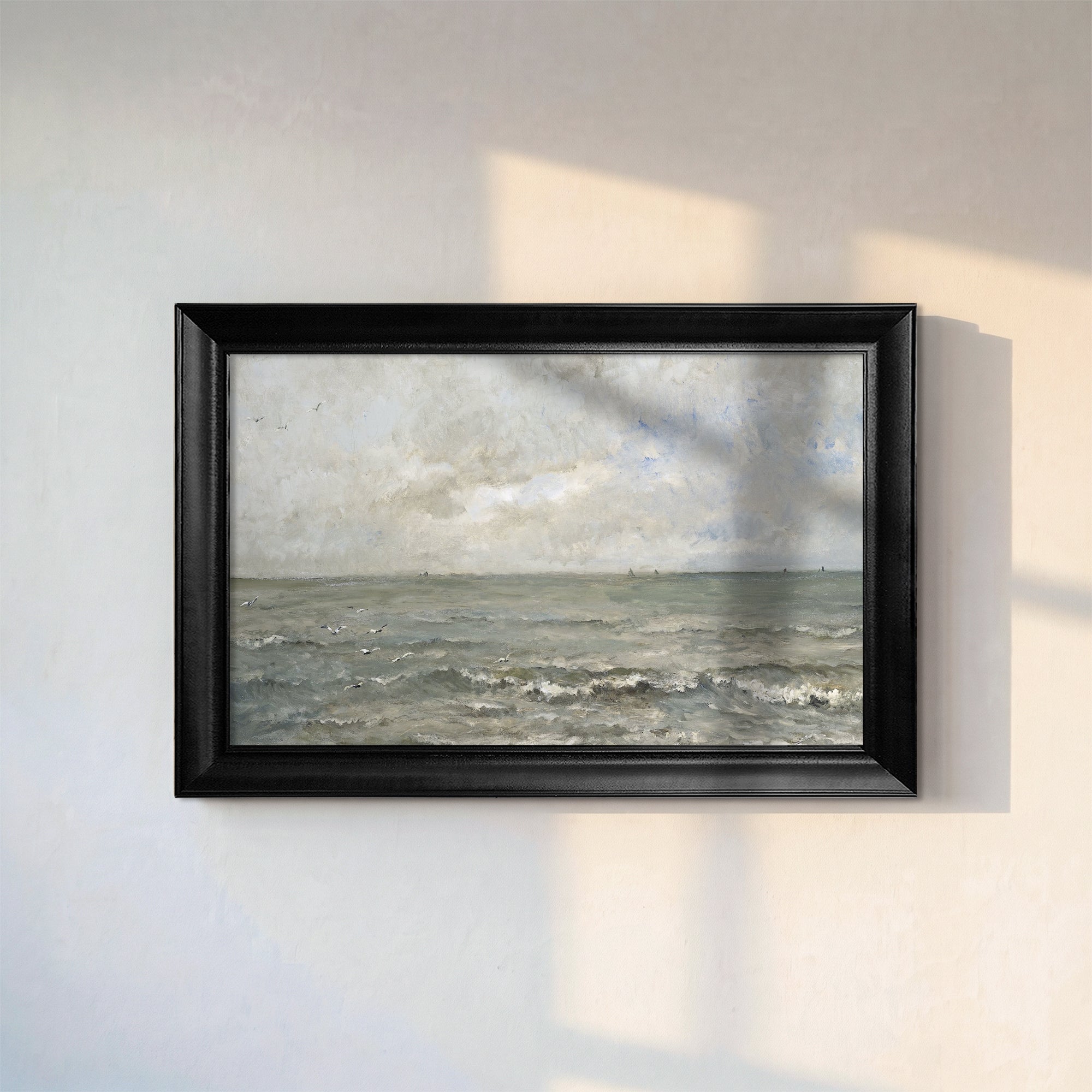 Seascape Framed Canvas Print