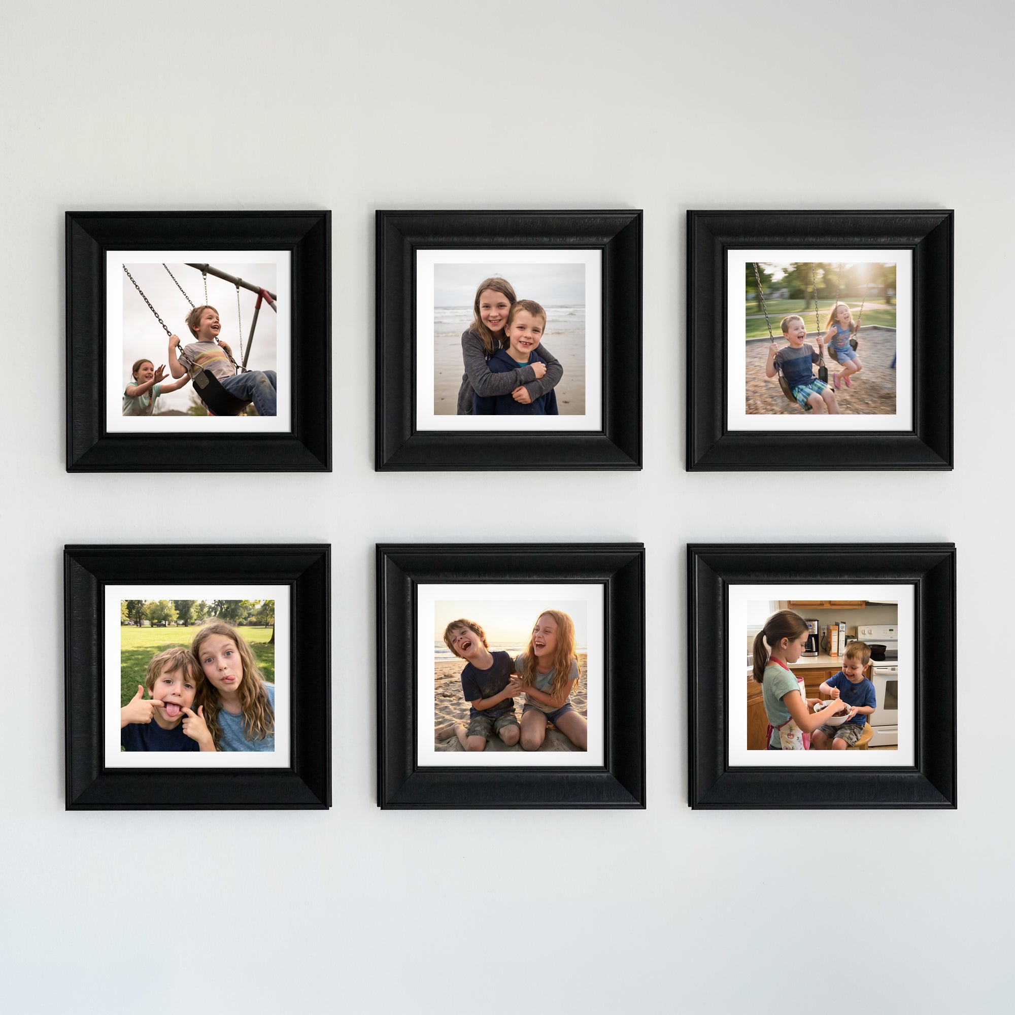 Personalized Black-Framed Photo Collage Set – Beautiful Memories Corner