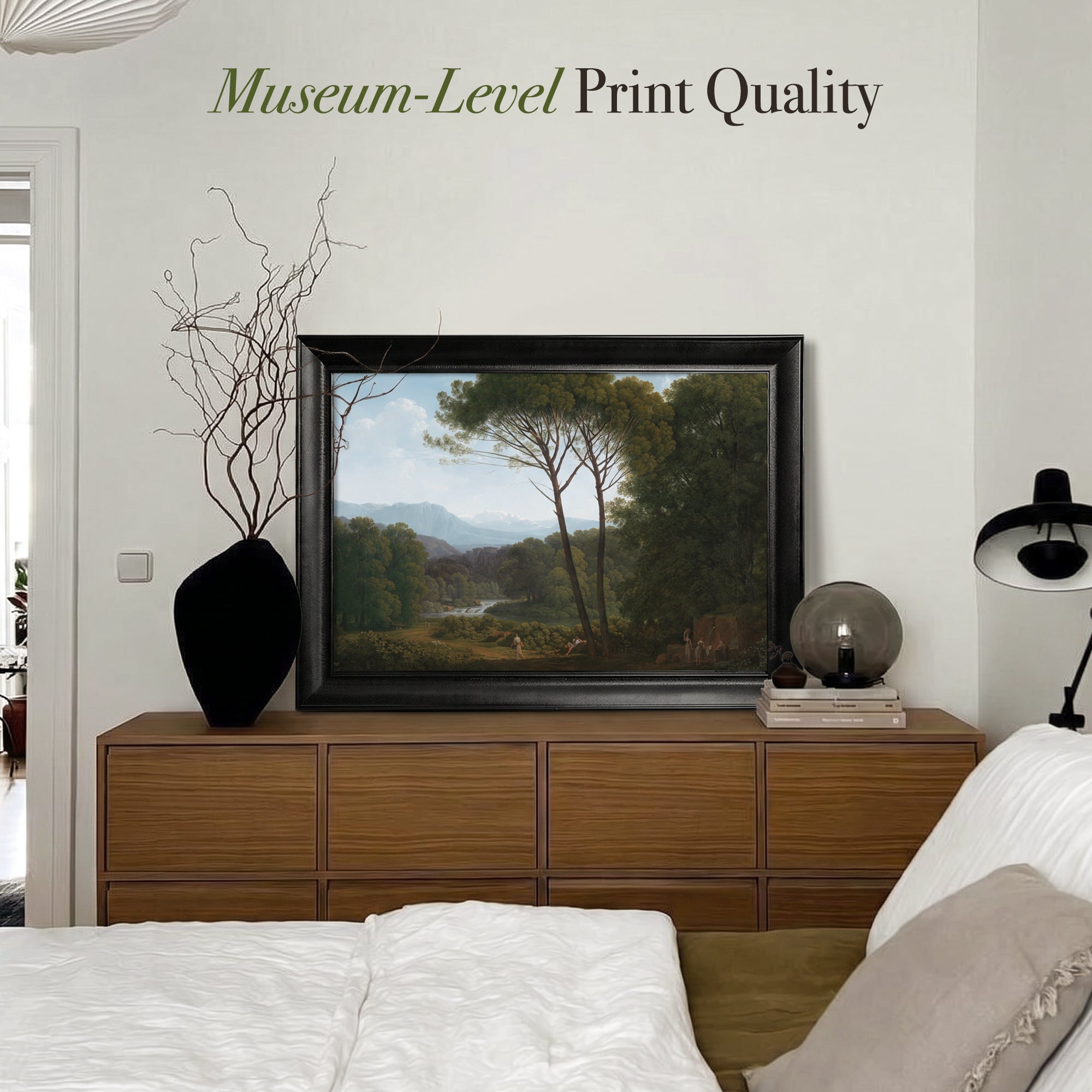 Italianate Landscape Framed Canvas Print