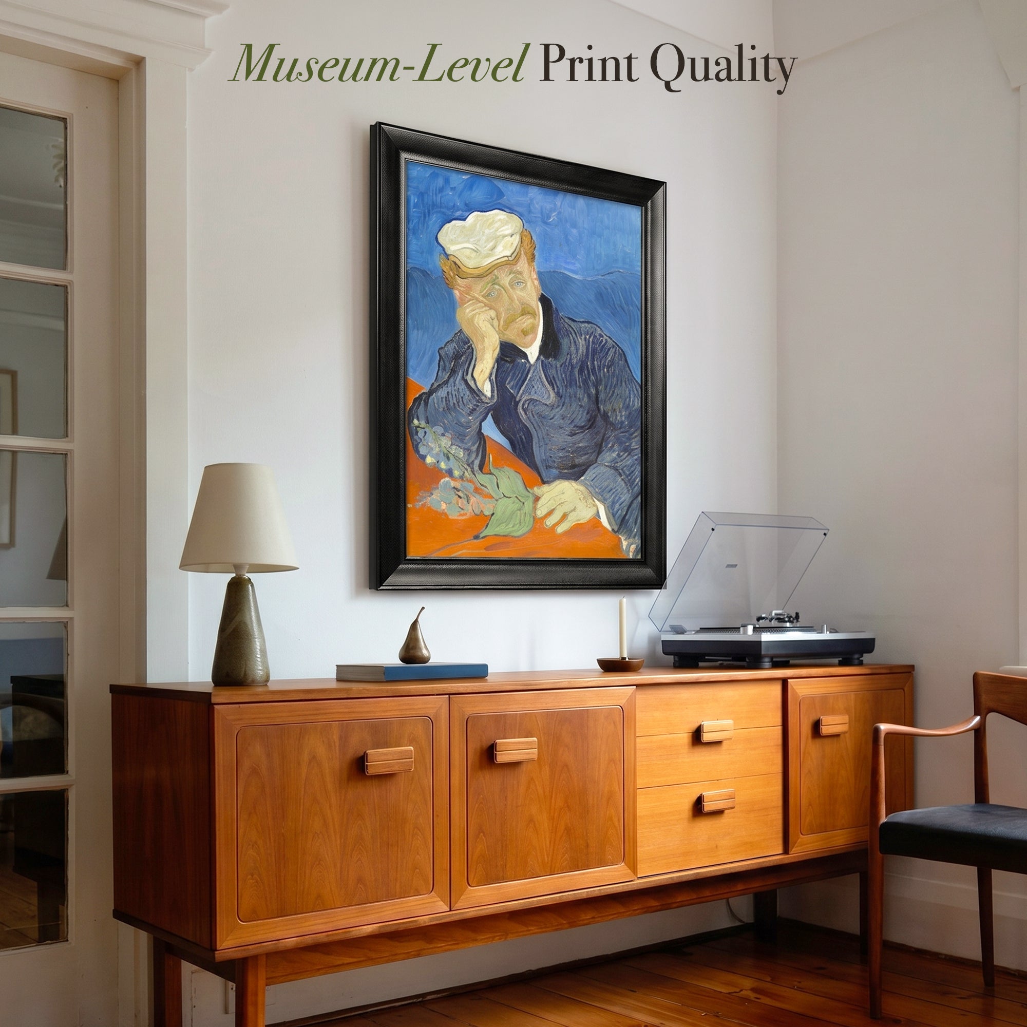 Portrait of Dr. Gachet by Vincent van Gogh (1890) | Framed Wall Art Print