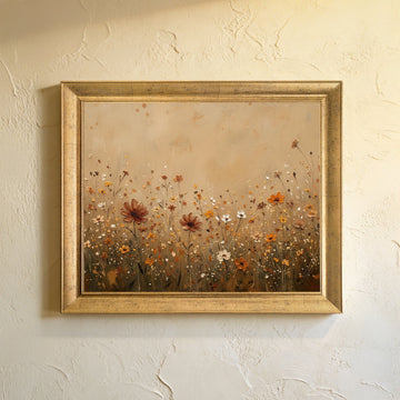 "Orange Flowers" Floral Wall Art Print