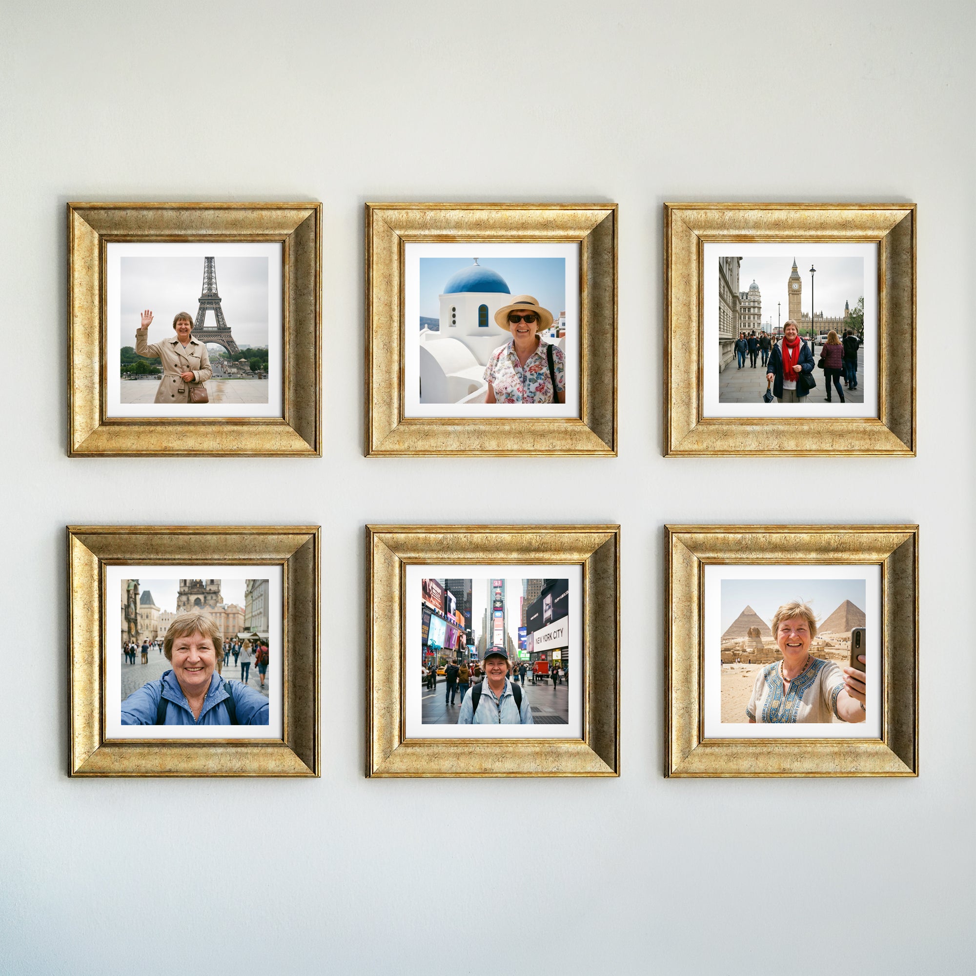 Personalized Champagne -Framed Photo Collage Set – Beautiful Memories Corner