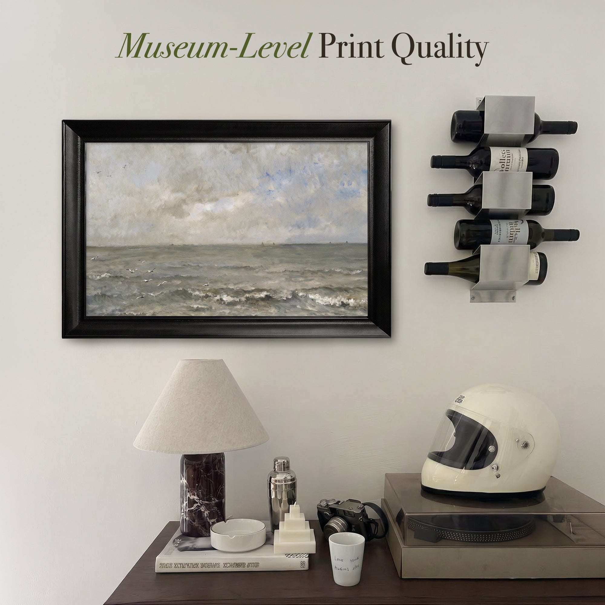 Seascape Framed Canvas Print