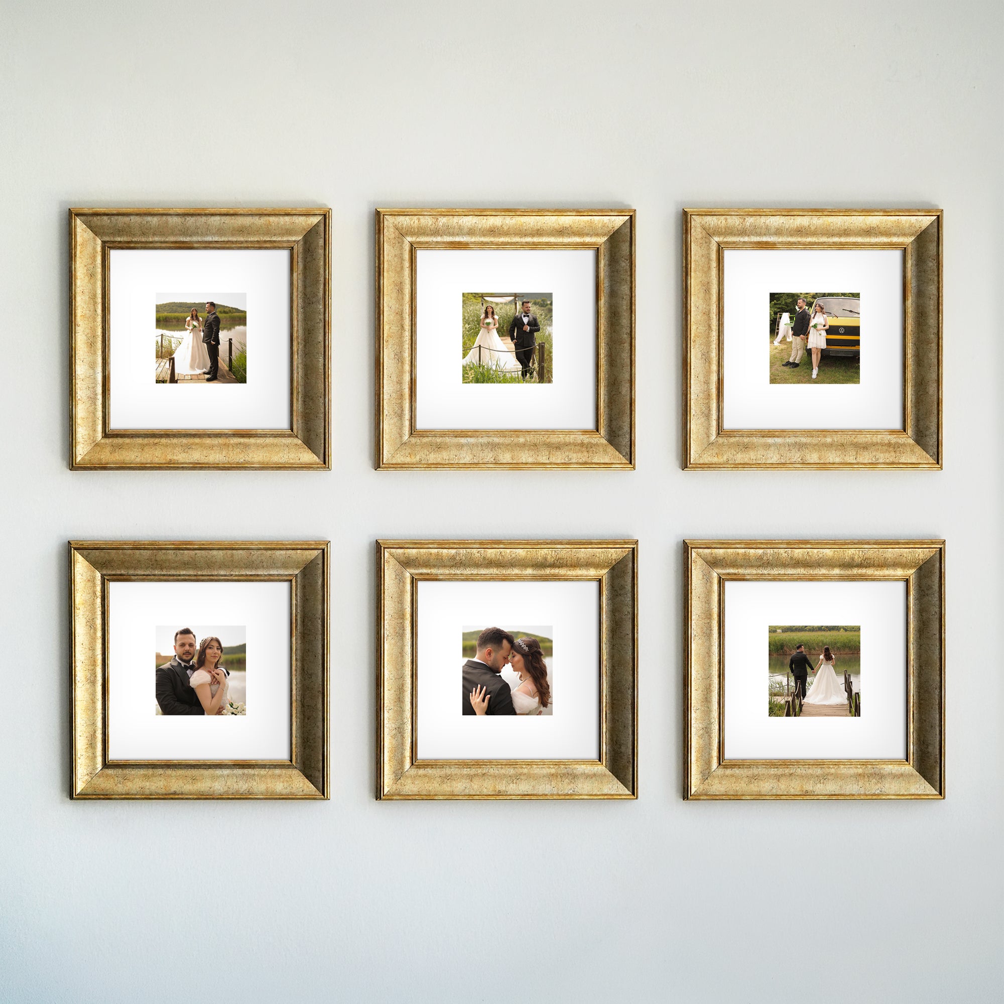 Personalized Champagne -Framed Photo Collage Set – Beautiful Memories Corner