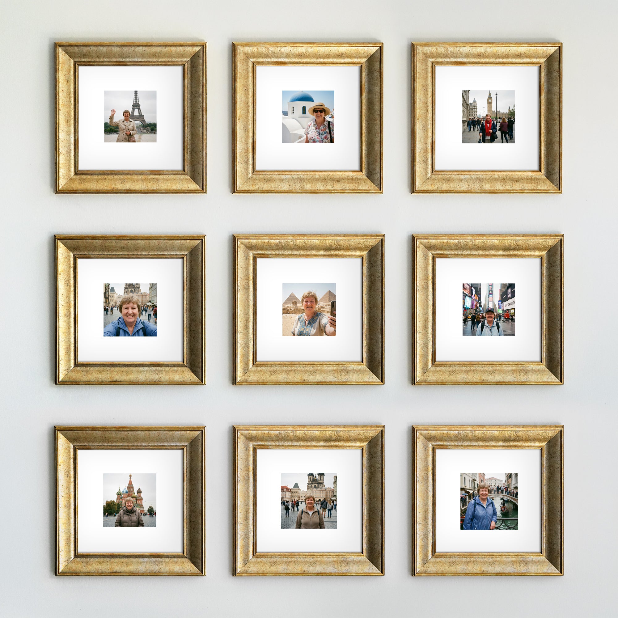 Personalized Champagne -Framed Photo Collage Set – Beautiful Memories Corner