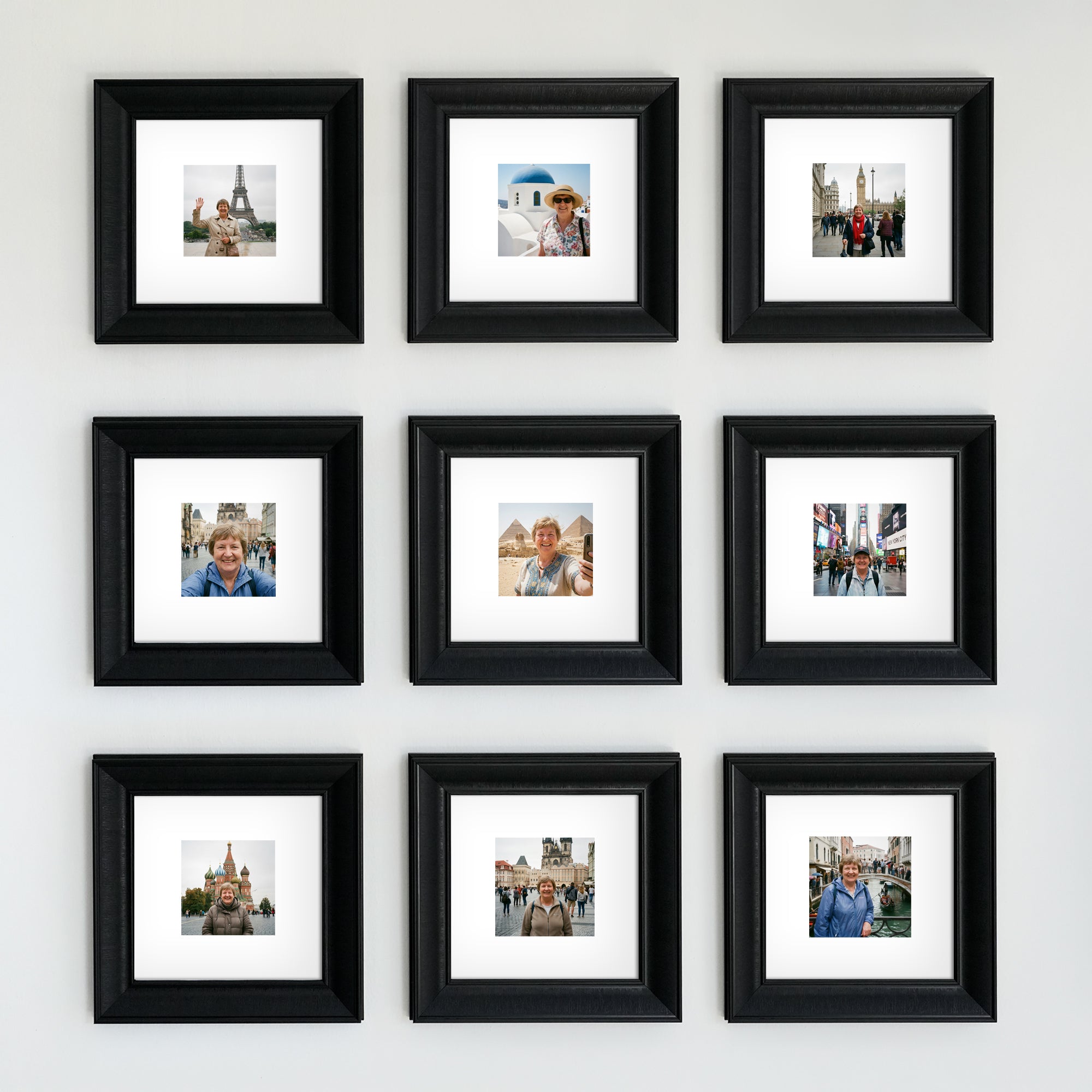 Personalized Black-Framed Photo Collage Set – Beautiful Memories Corner