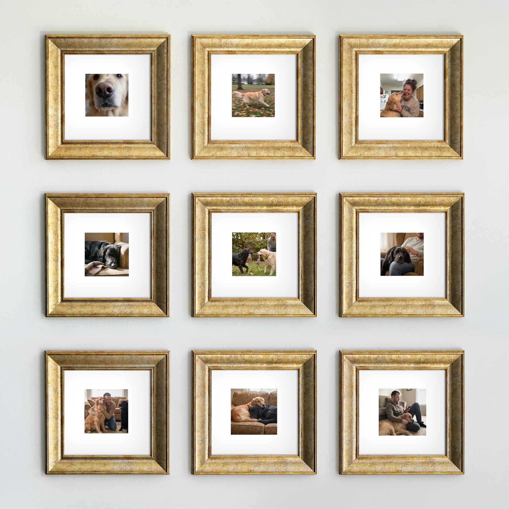 Personalized Champagne -Framed Photo Collage Set – Beautiful Memories Corner