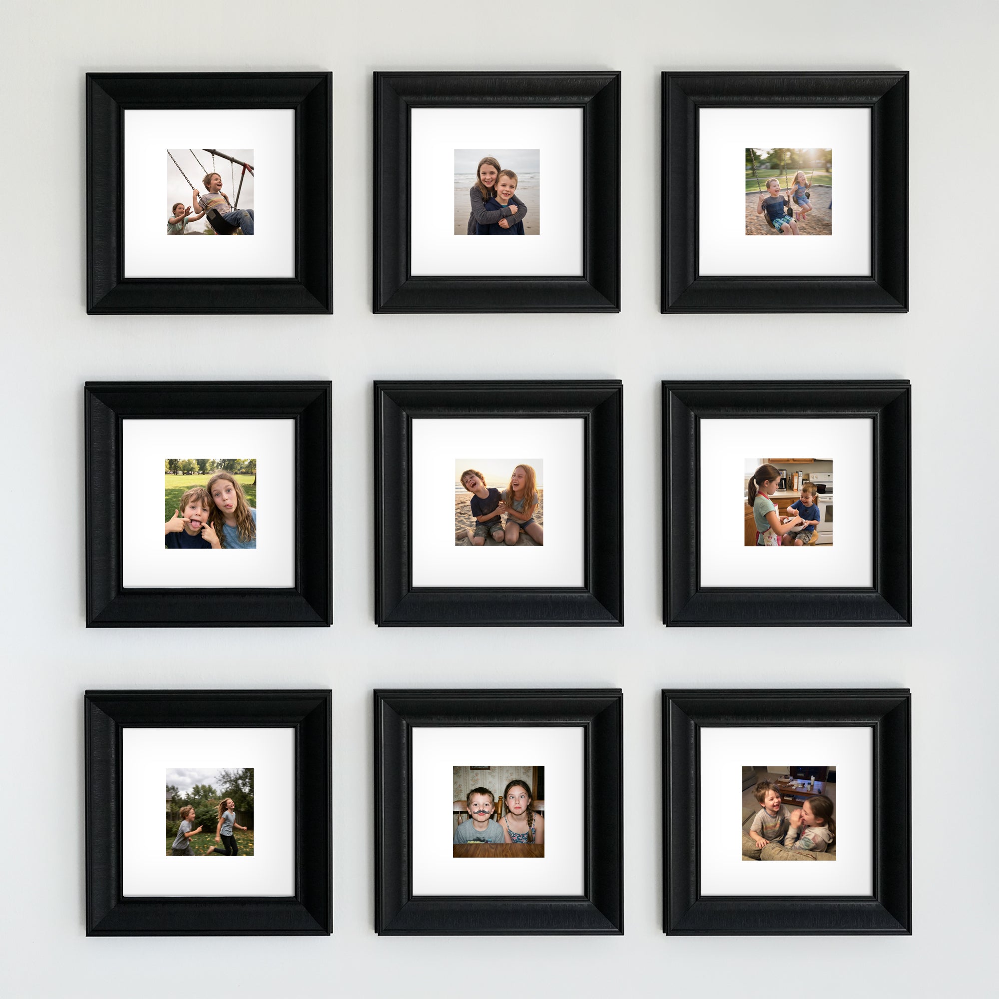 Personalized Black-Framed Photo Collage Set – Beautiful Memories Corner