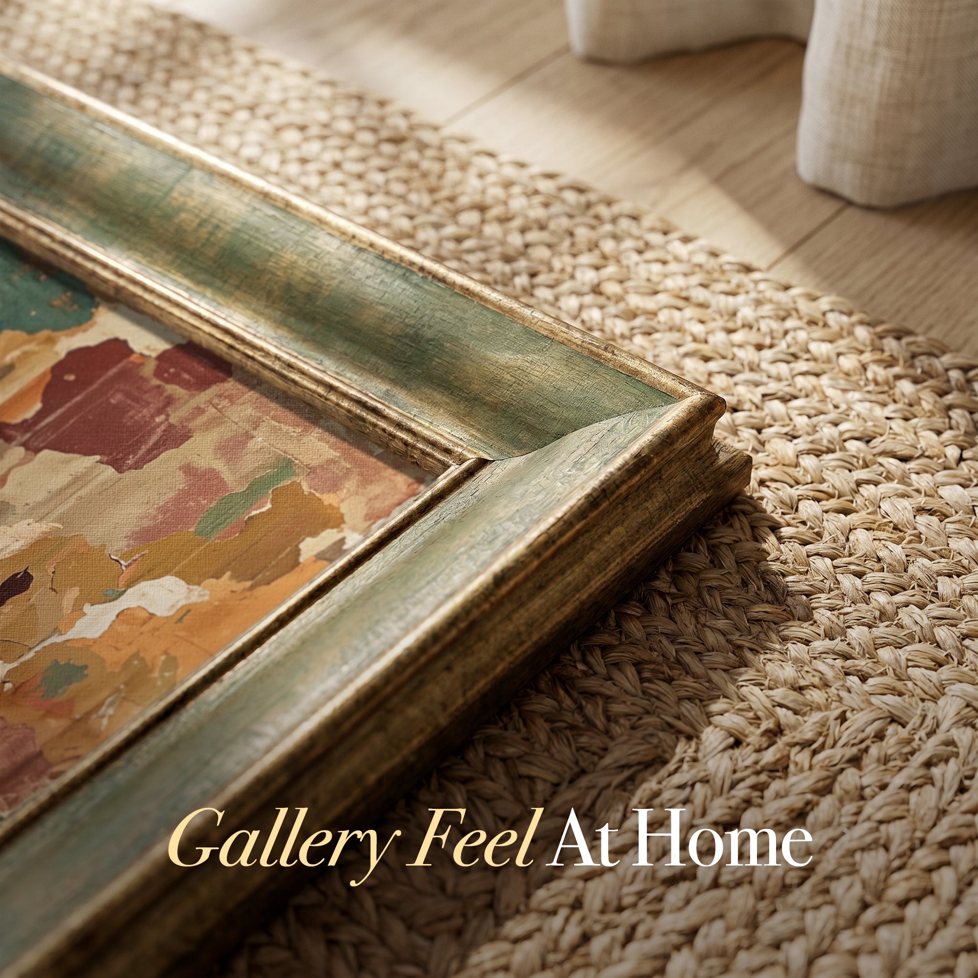 Abstract Distressed Textured Framed Canvas Print