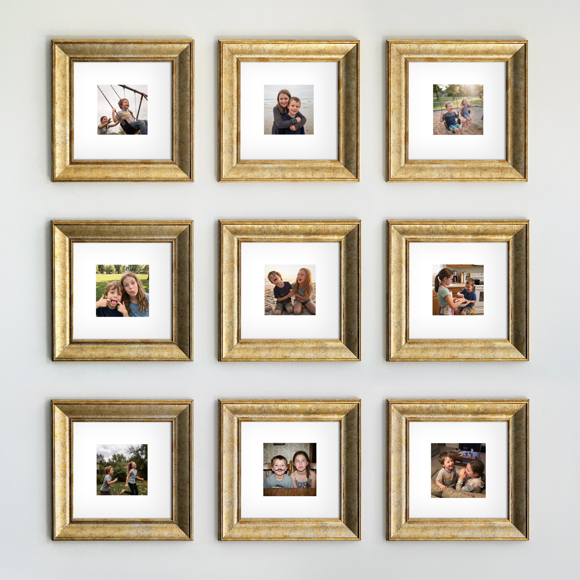 Personalized Champagne -Framed Photo Collage Set – Beautiful Memories Corner