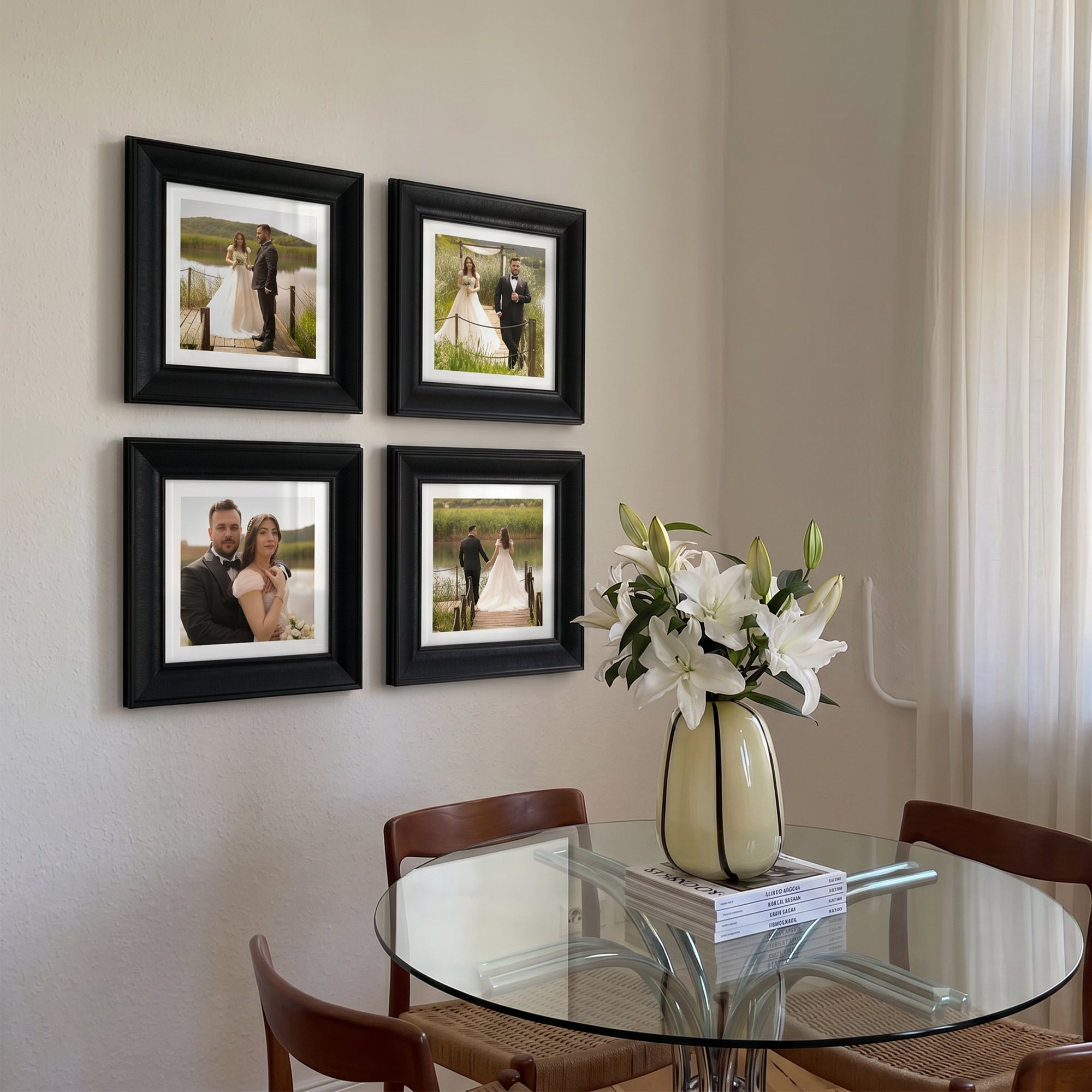 Personalized Black-Framed Photo Collage Set – Beautiful Memories Corner