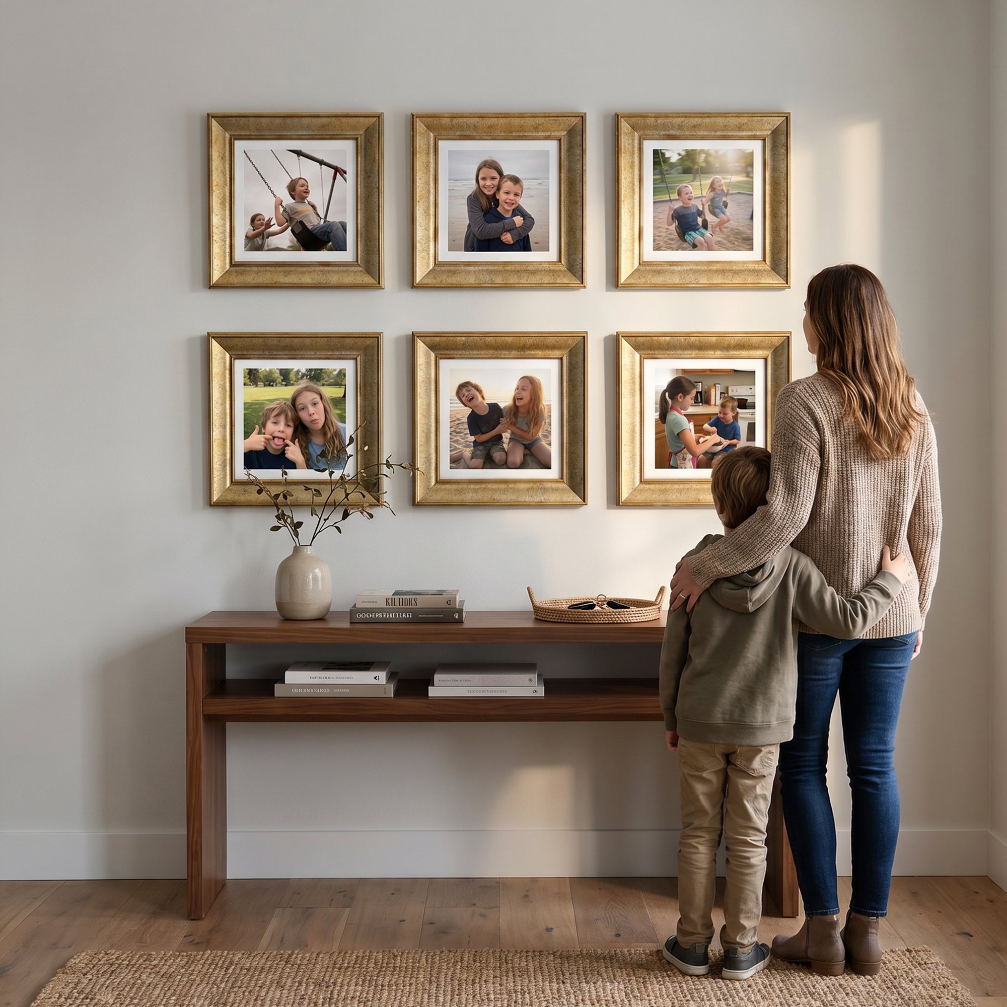 Personalized Champagne -Framed Photo Collage Set – Beautiful Memories Corner