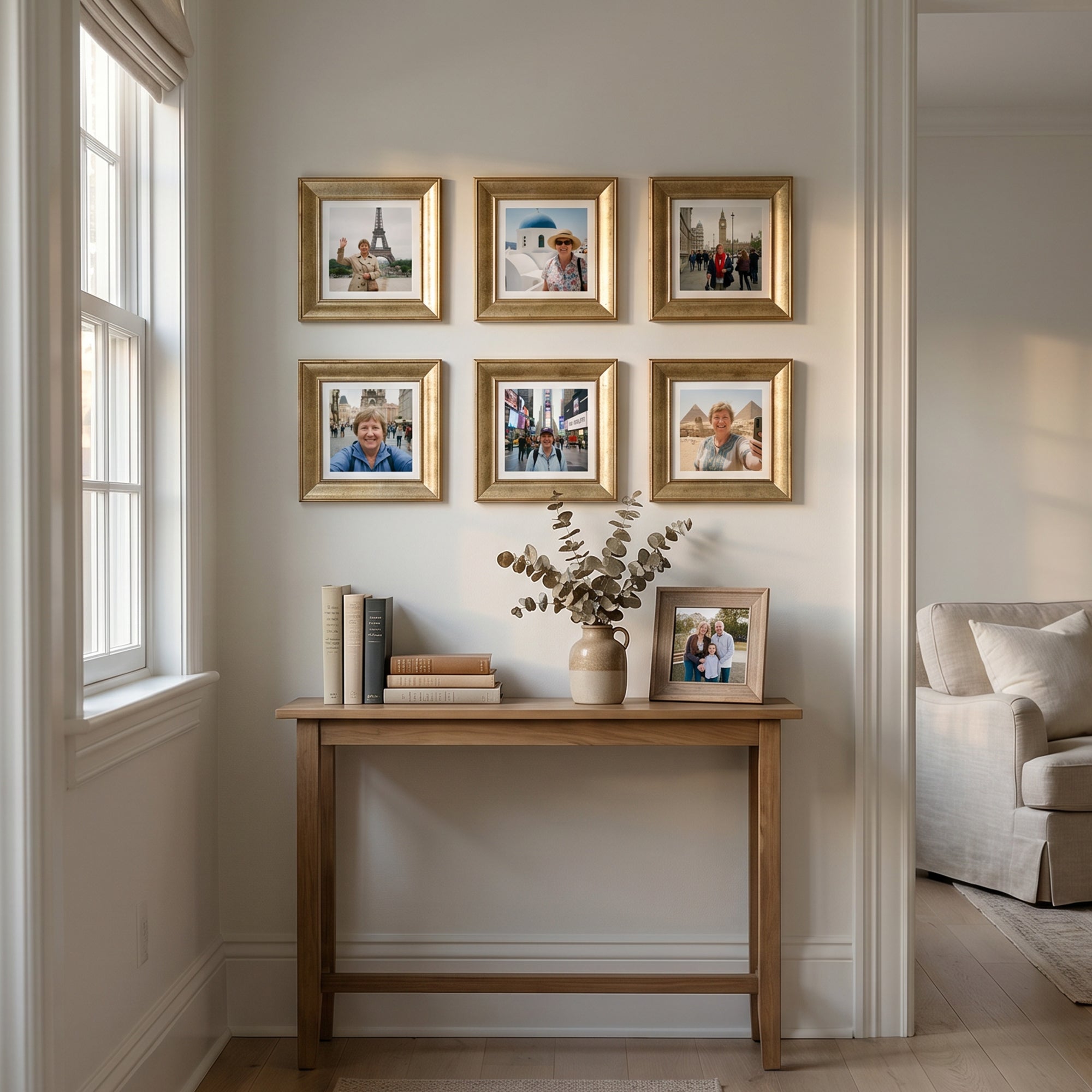 Personalized Champagne -Framed Photo Collage Set – Beautiful Memories Corner