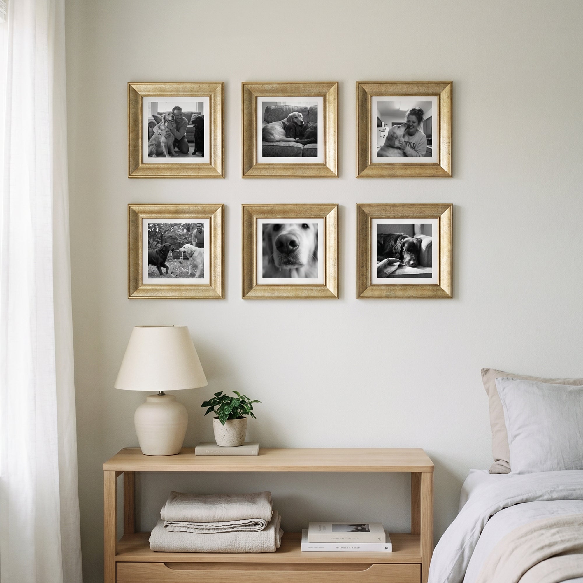 Personalized Champagne -Framed Photo Collage Set – Beautiful Memories Corner