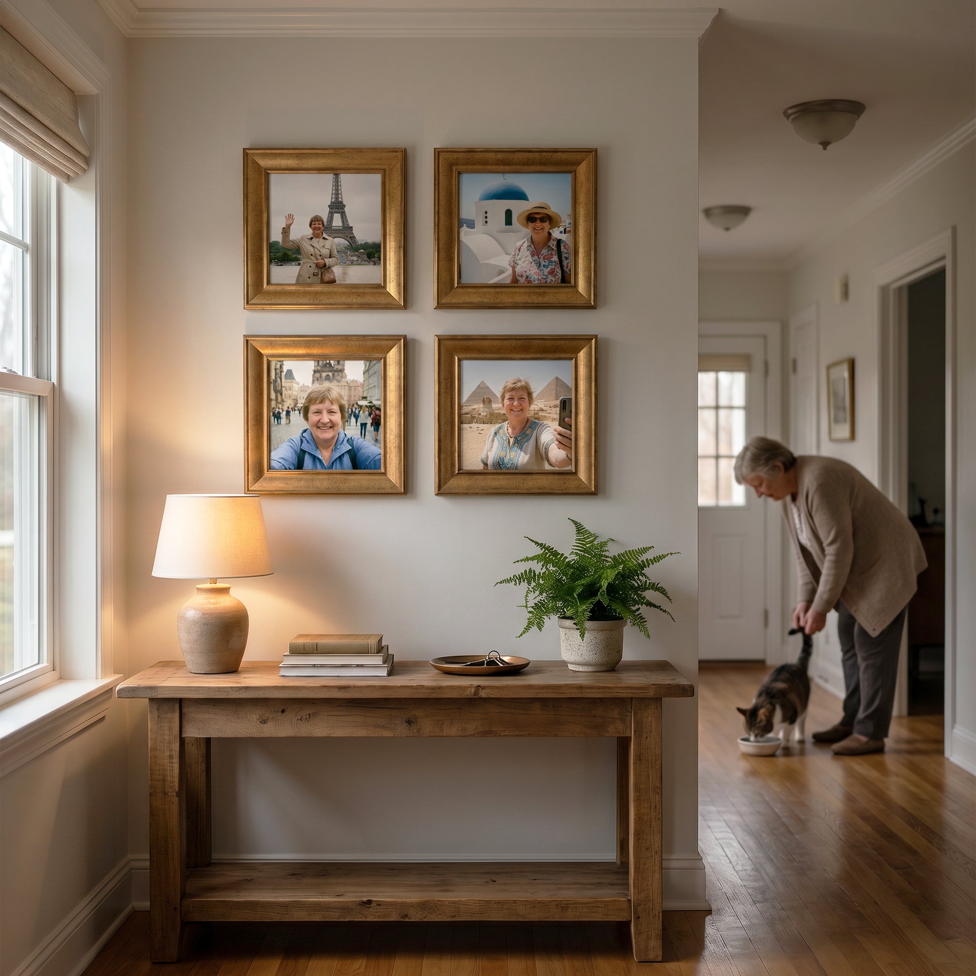 Personalized Gold-Framed Photo Collage Set – Beautiful Memories Corner