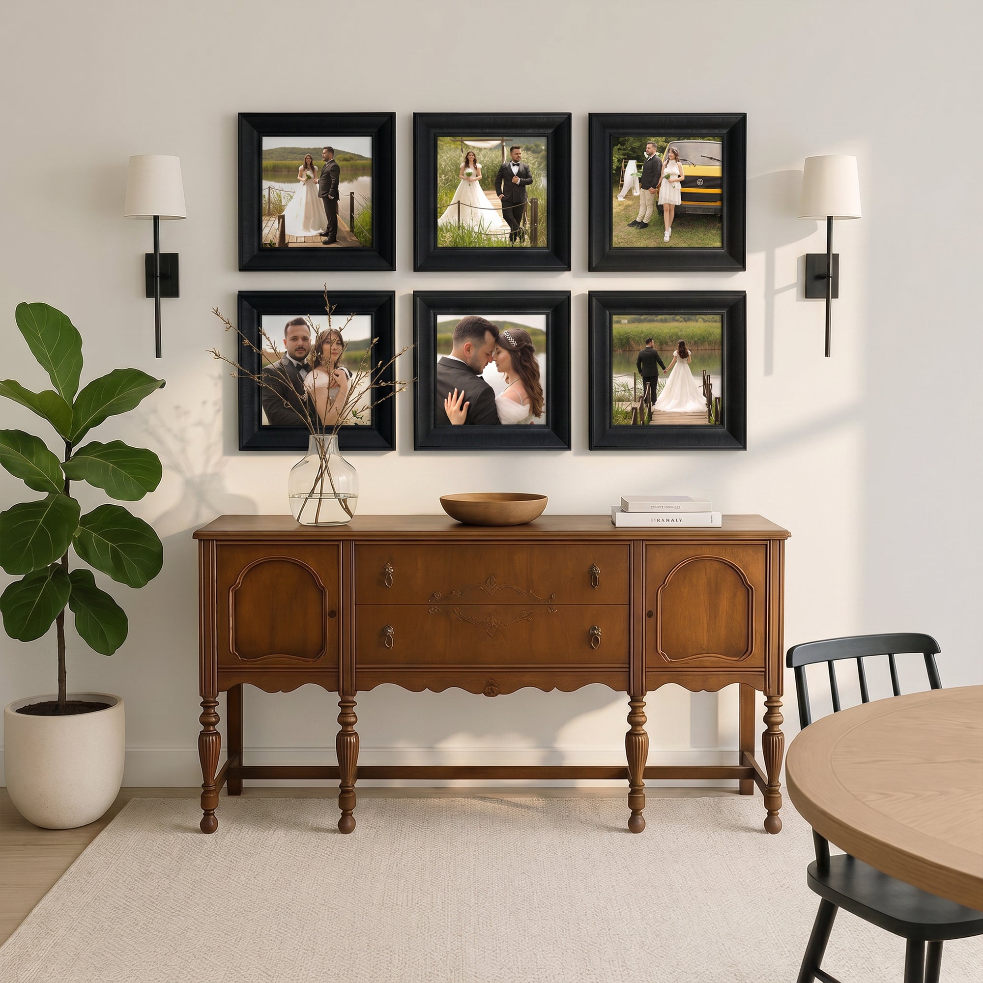 Personalized Black-Framed Photo Collage Set – Beautiful Memories Corner
