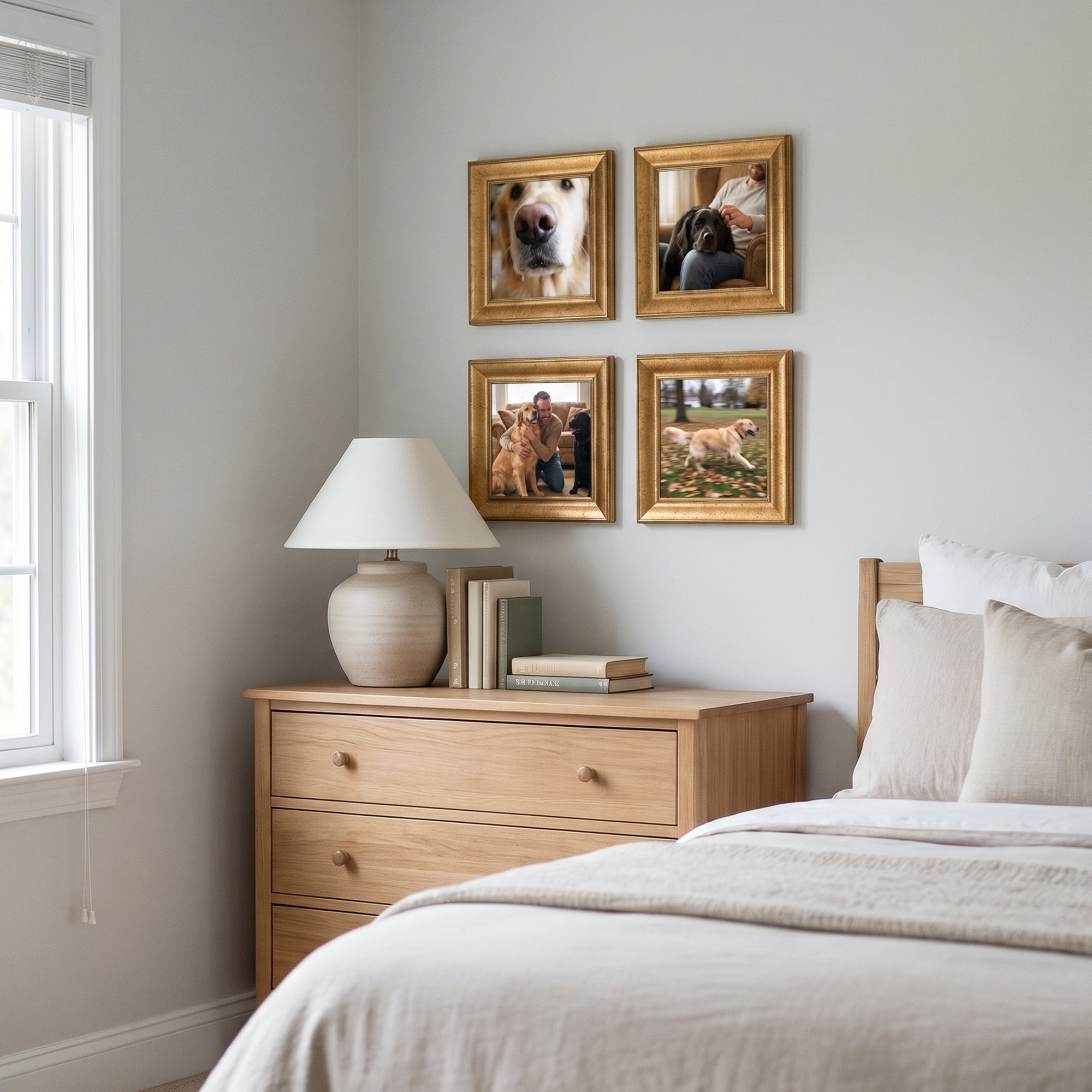 Personalized Gold-Framed Photo Collage Set – Beautiful Memories Corner