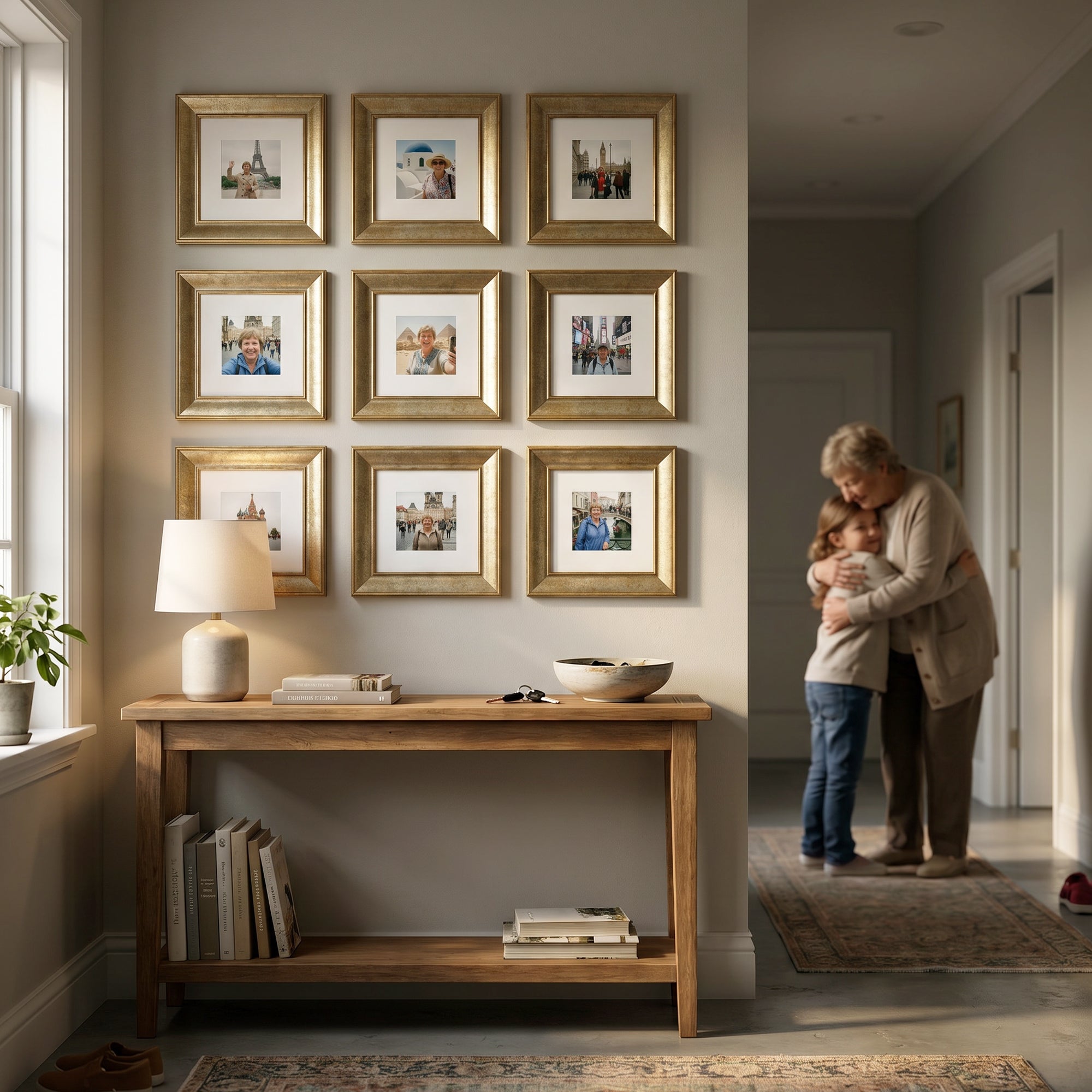 Personalized Champagne -Framed Photo Collage Set – Beautiful Memories Corner