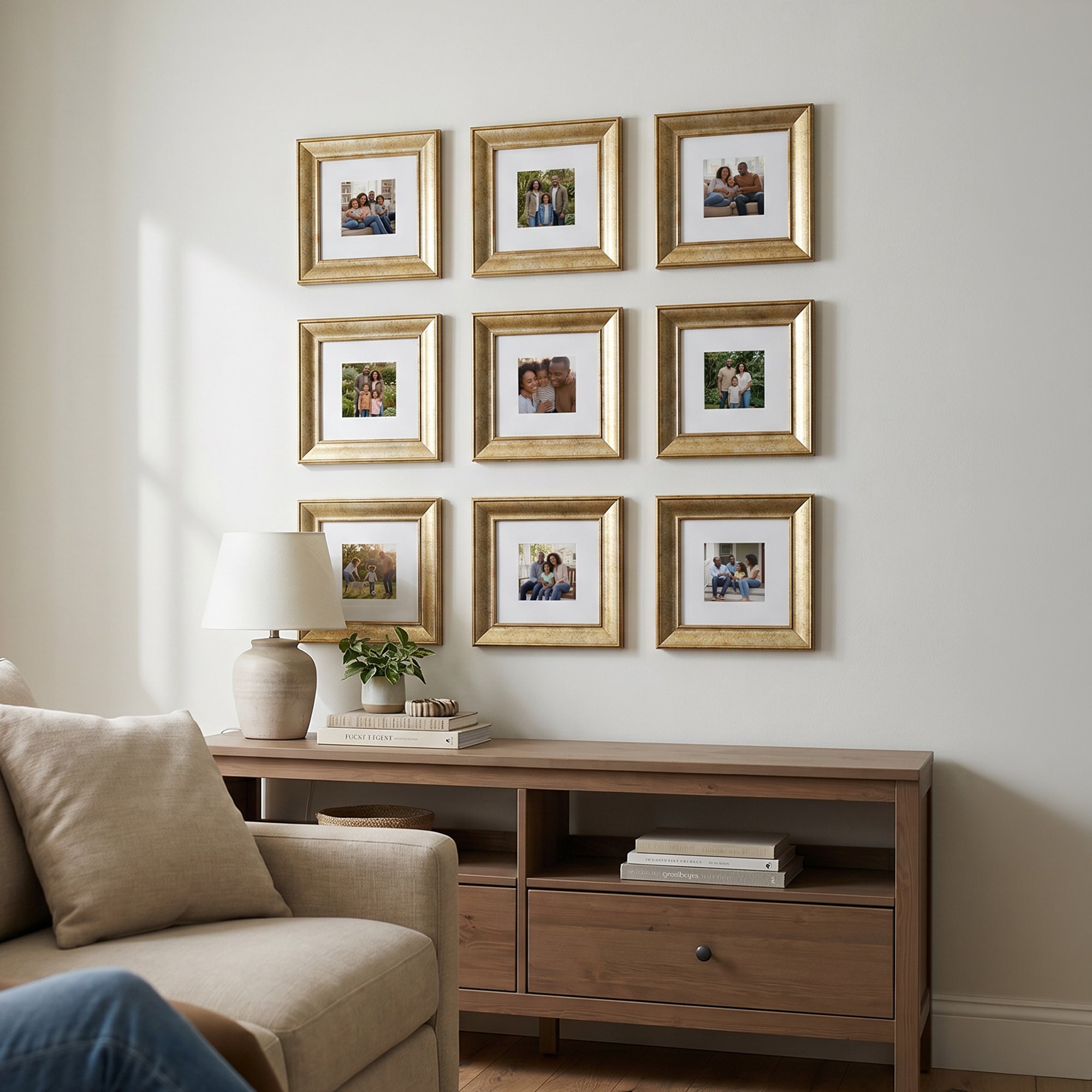 Personalized Champagne -Framed Photo Collage Set – Beautiful Memories Corner