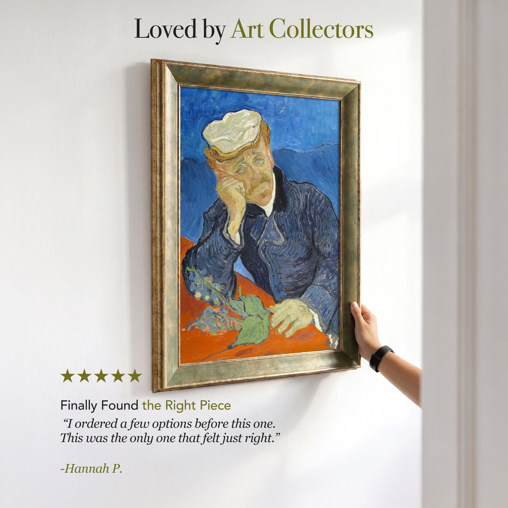 Portrait of Dr. Gachet by Vincent van Gogh (1890) | Framed Wall Art Print
