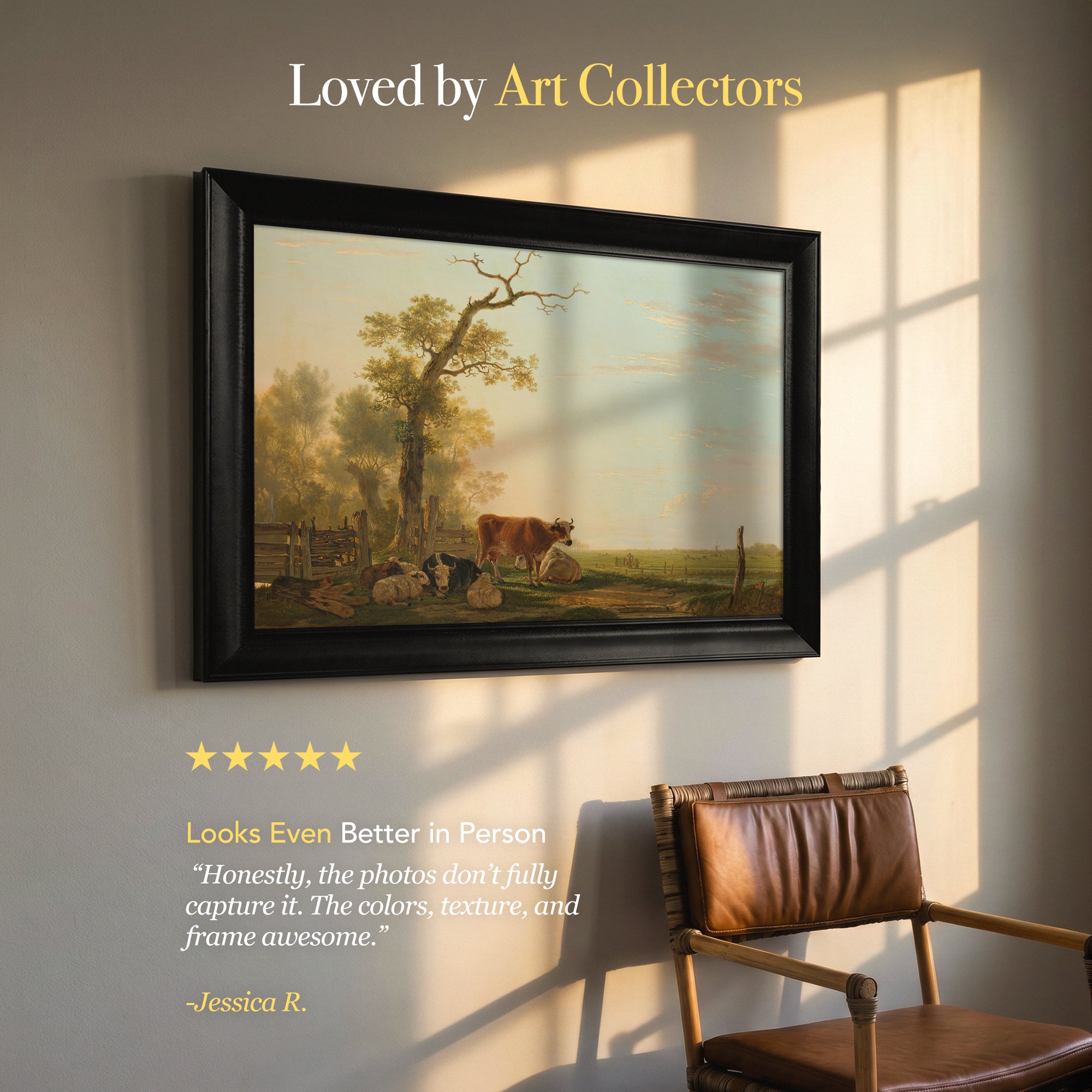 Meadow Landscape with Animals (1800–1815) | Jacob van Strij Pastoral Countryside Wall Art