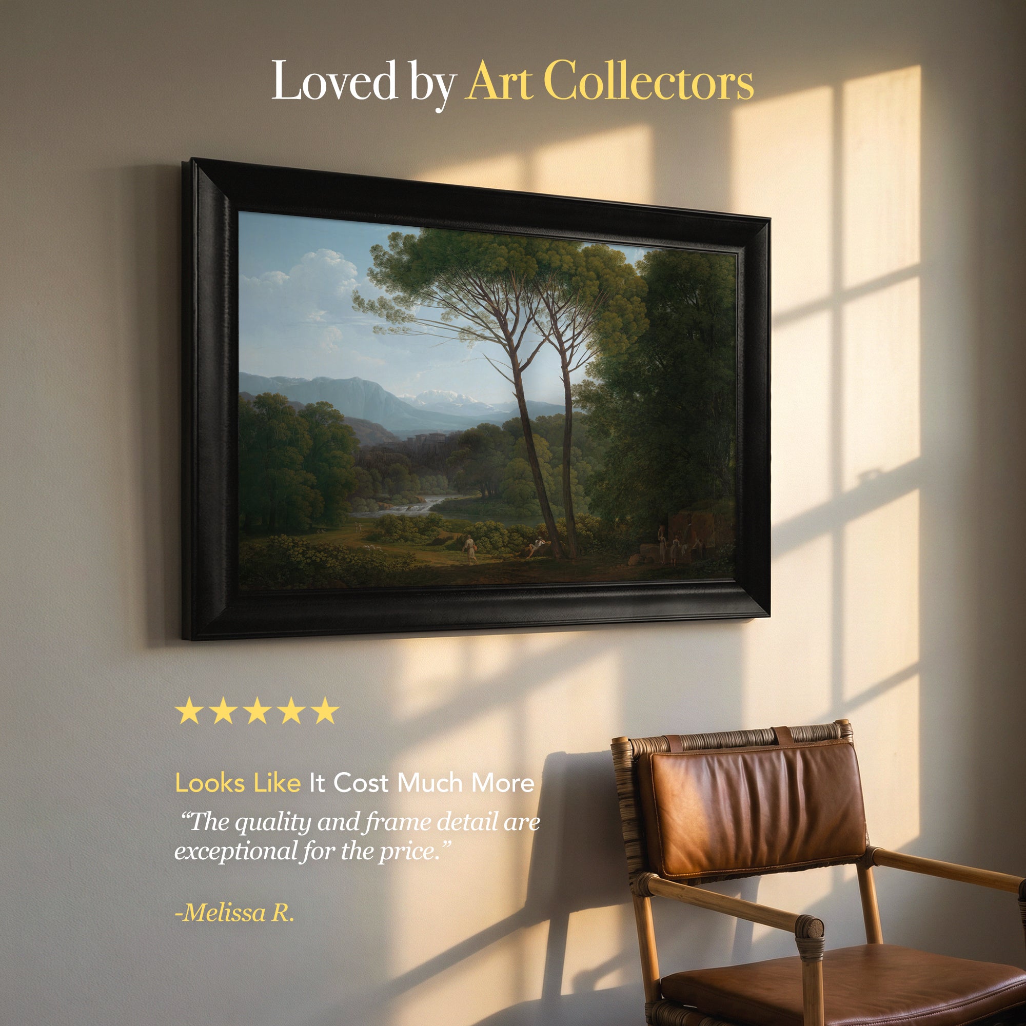 Italianate Landscape Framed Canvas Print