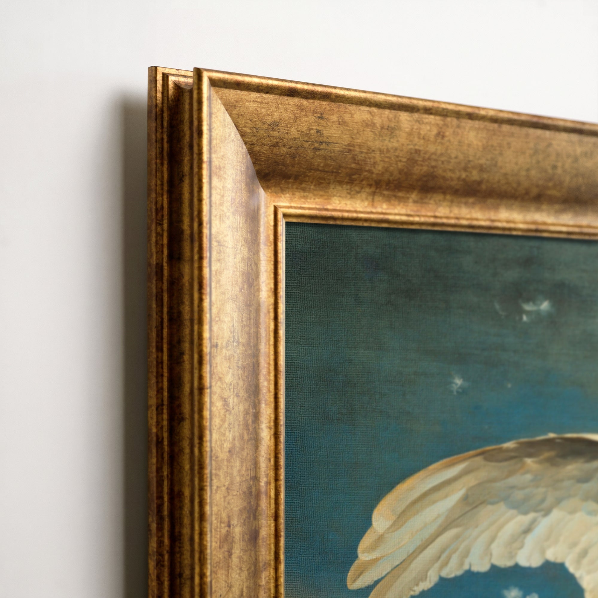 The Threatened Swan Framed Canvas Print