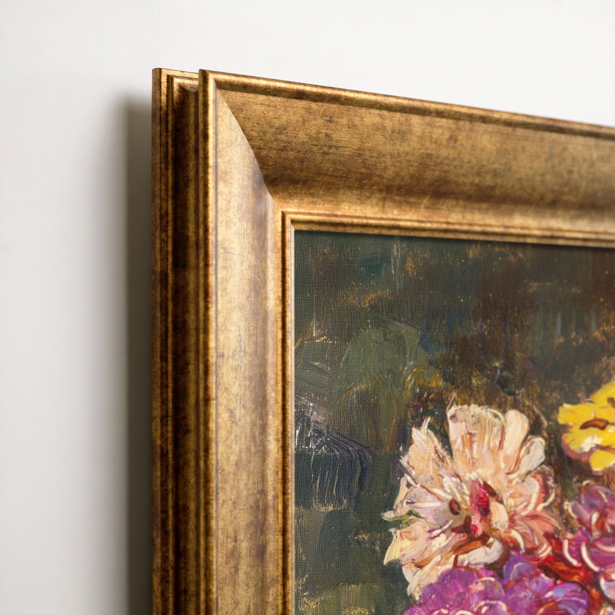 Still Life with Zinnias in a Green Jar | Floris Verster Floral Wall Art Print | Vintage Flower Painting