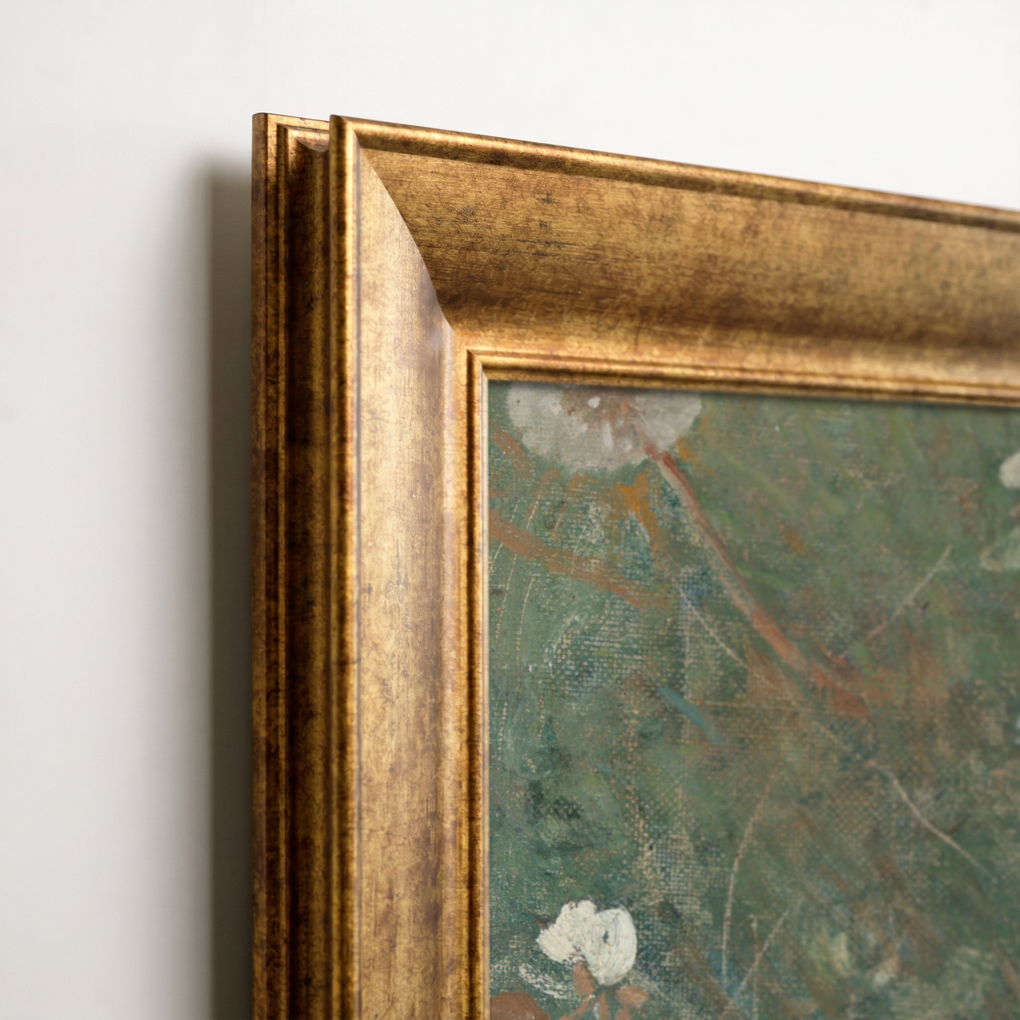 Moody Wildflower Meadow Canvas Wall Art – Vintage Floral Landscape Print