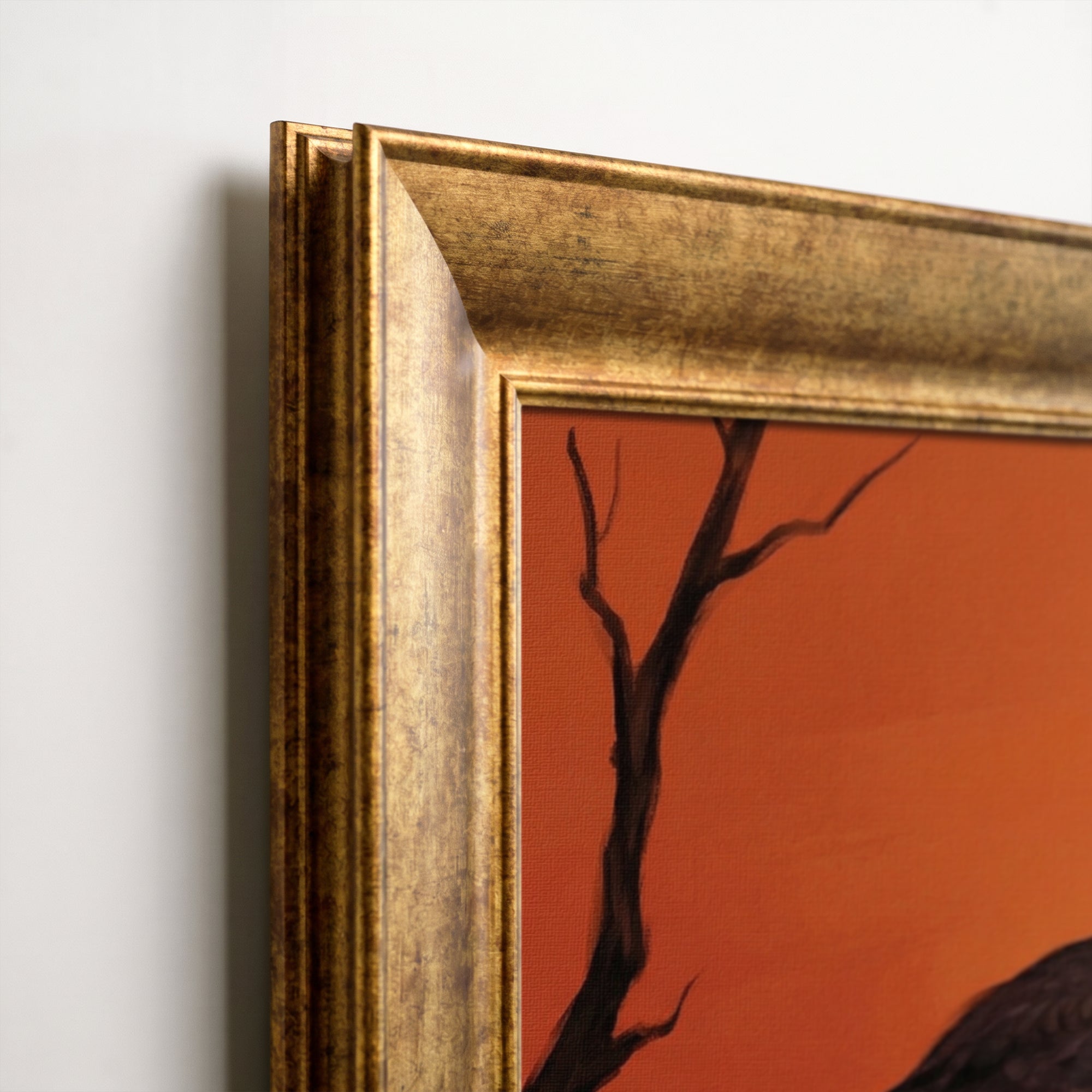 Raven Smoking a Pipe Framed Canvas Print