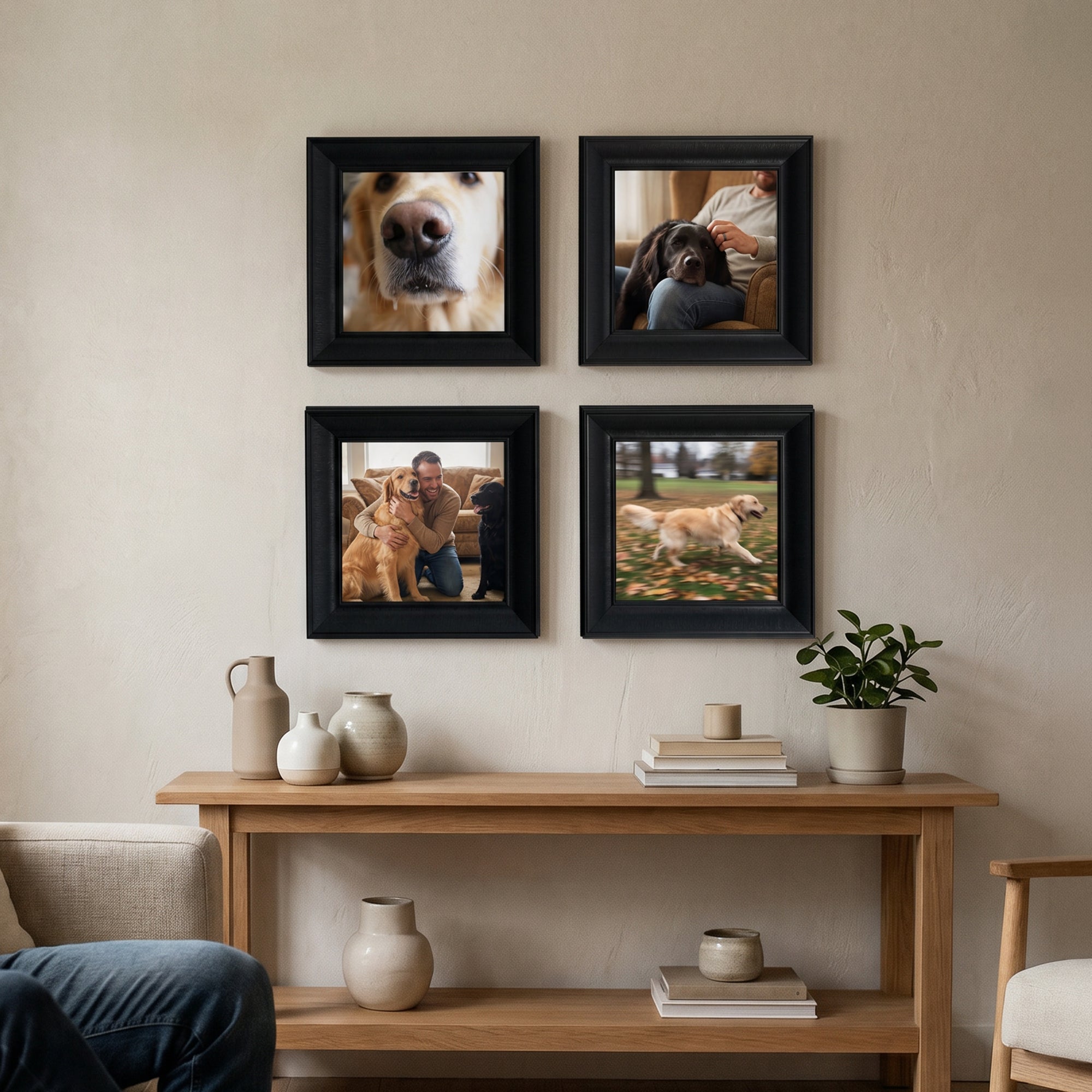 Personalized Black-Framed Photo Collage Set – Beautiful Memories Corner