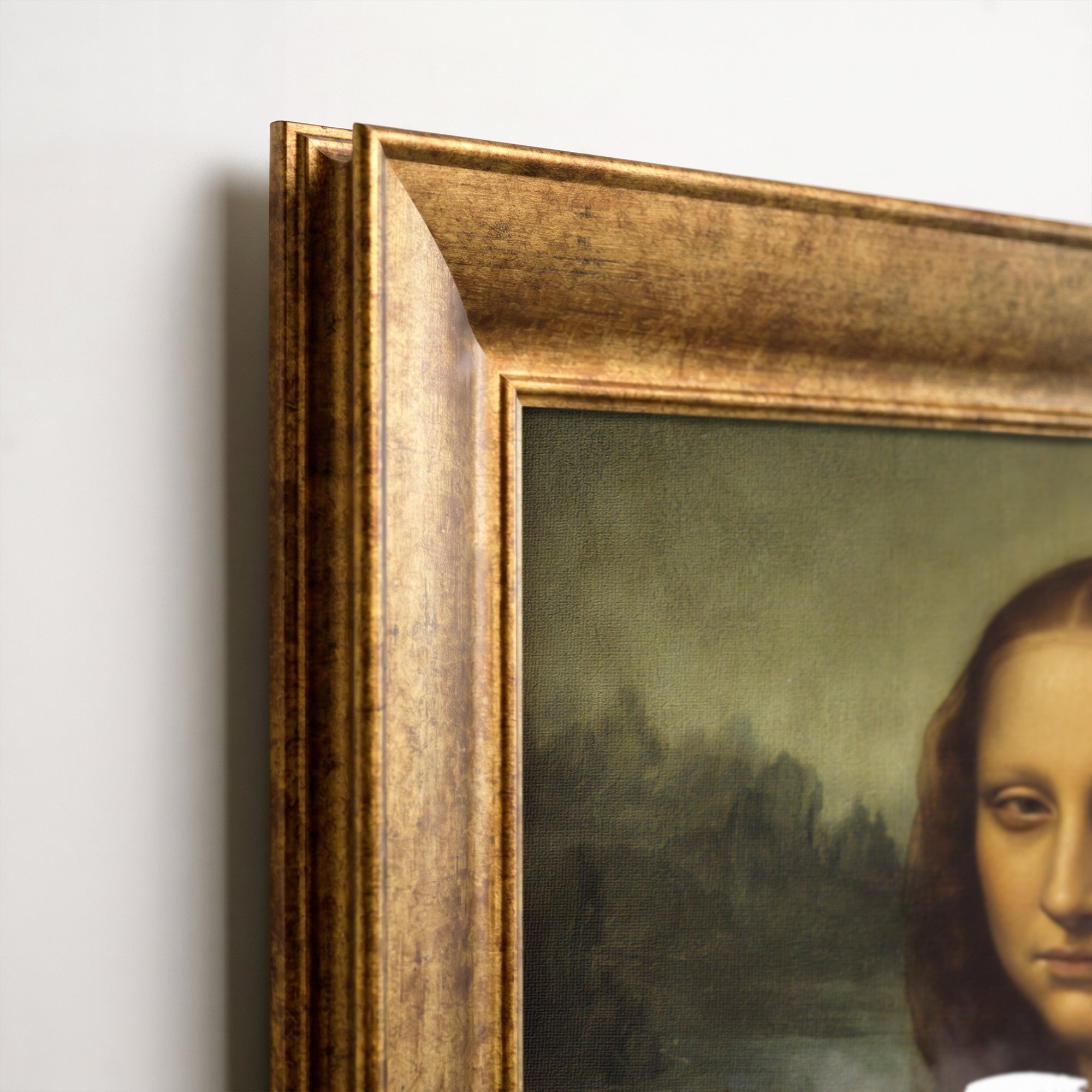 "I'M FINE" Mona Lisa by Leonardo da Vinci Framed Canvas Print
