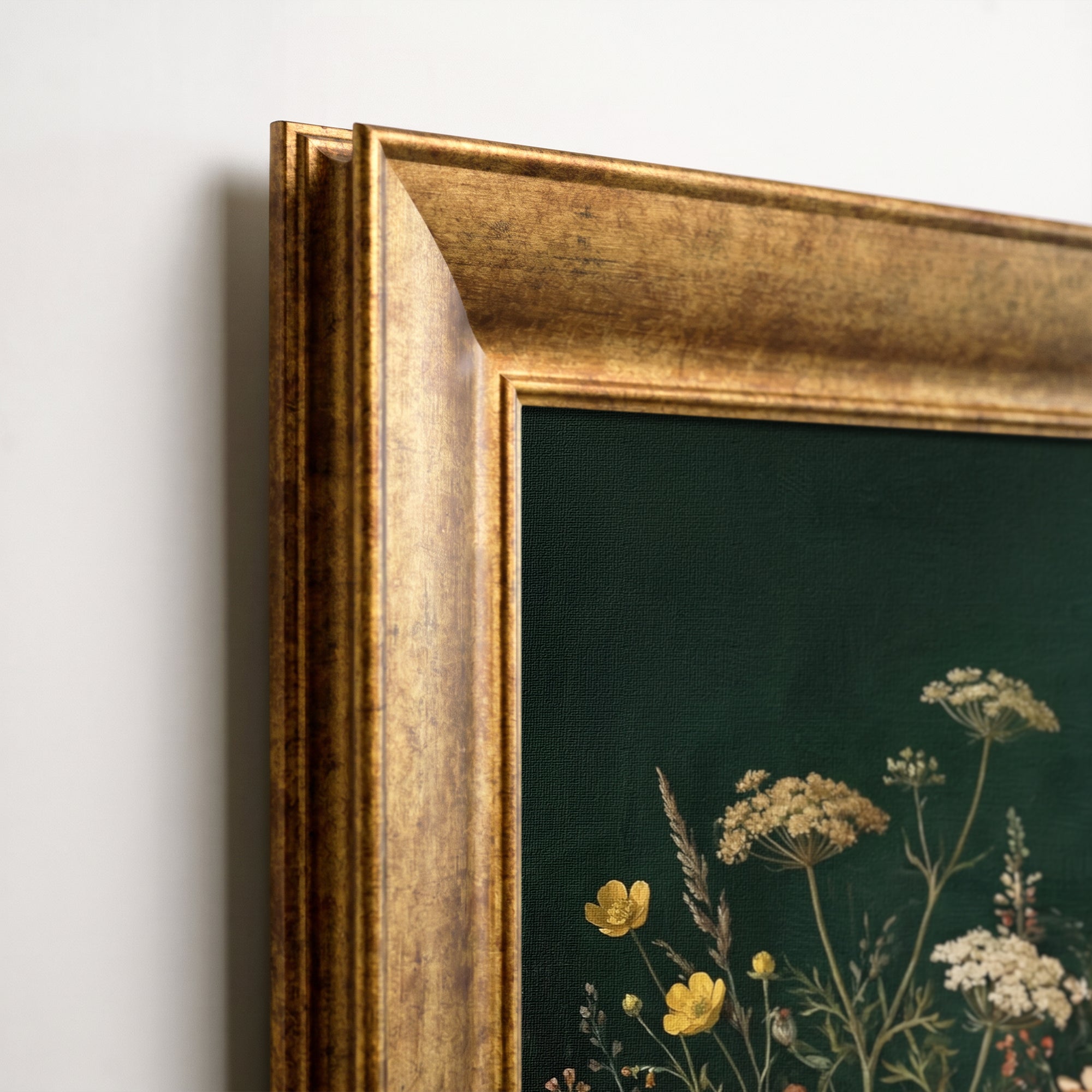 Wildflowers Botanical Framed Canvas Print