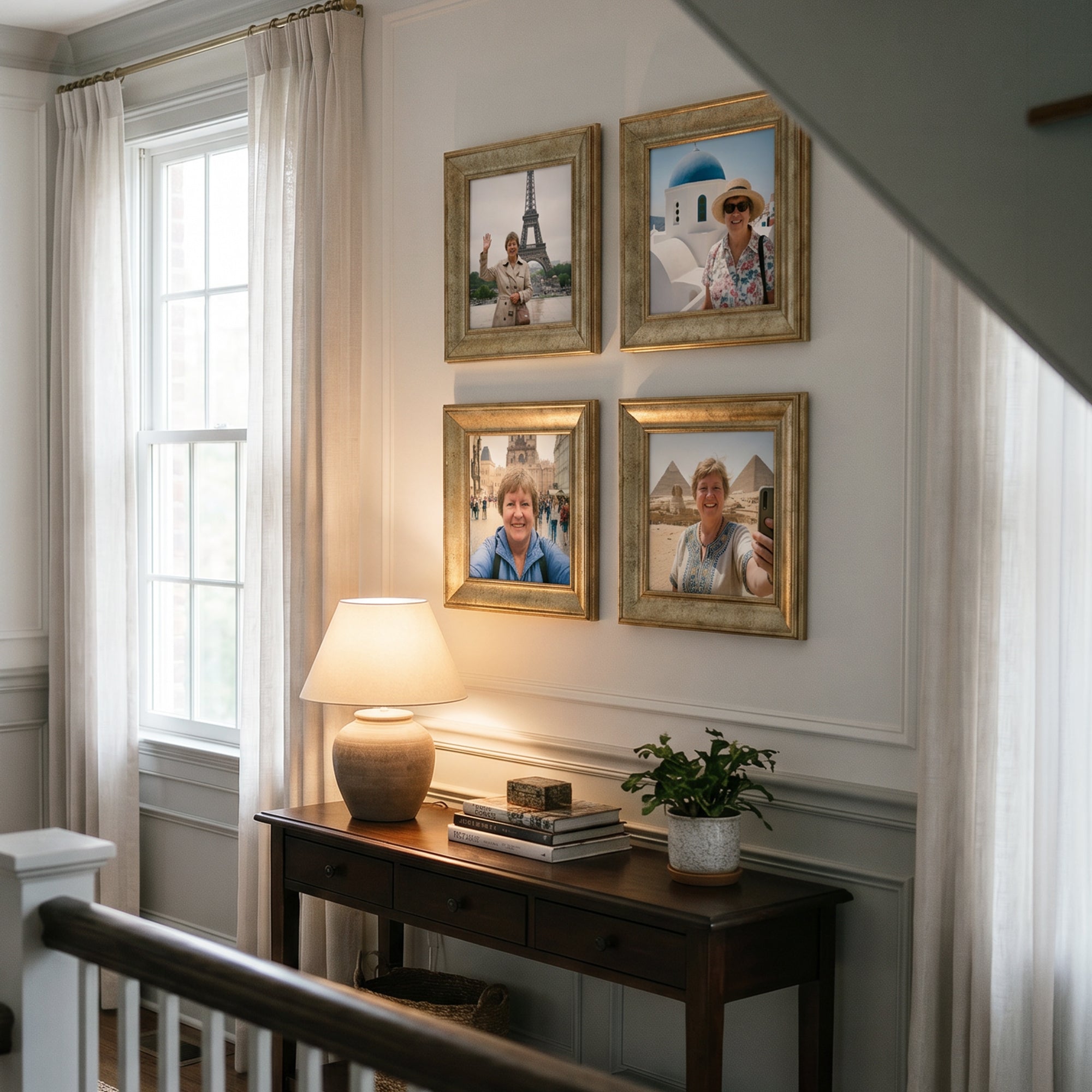 Personalized Champagne -Framed Photo Collage Set – Beautiful Memories Corner