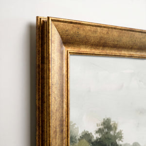 Wildflower Meadow canvas print: close-up of the gold frame corner