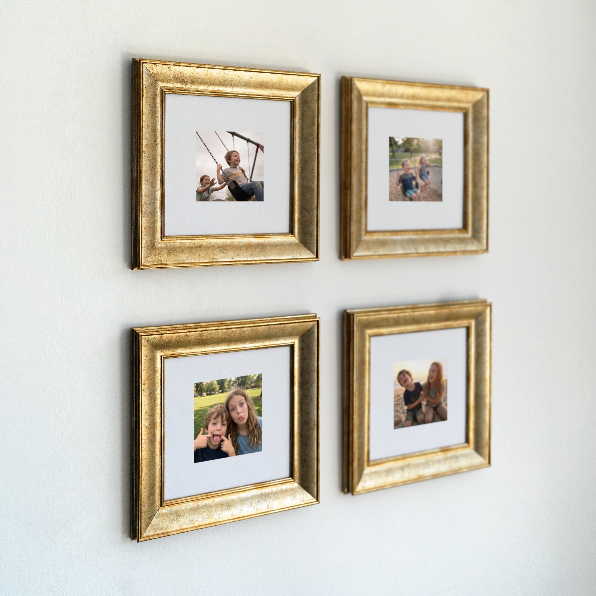 Personalized Champagne -Framed Photo Collage Set – Beautiful Memories Corner