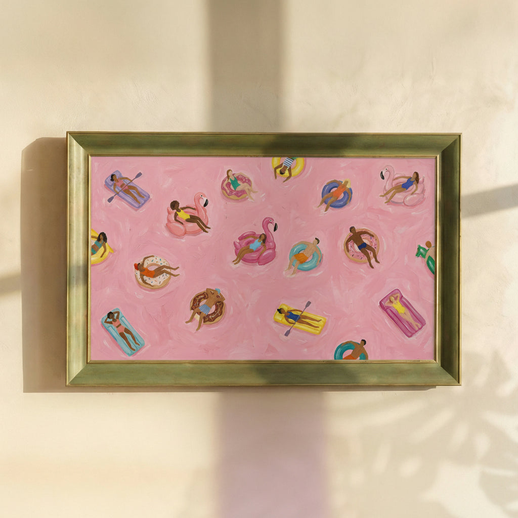 Pink Pool Pop Art Painting