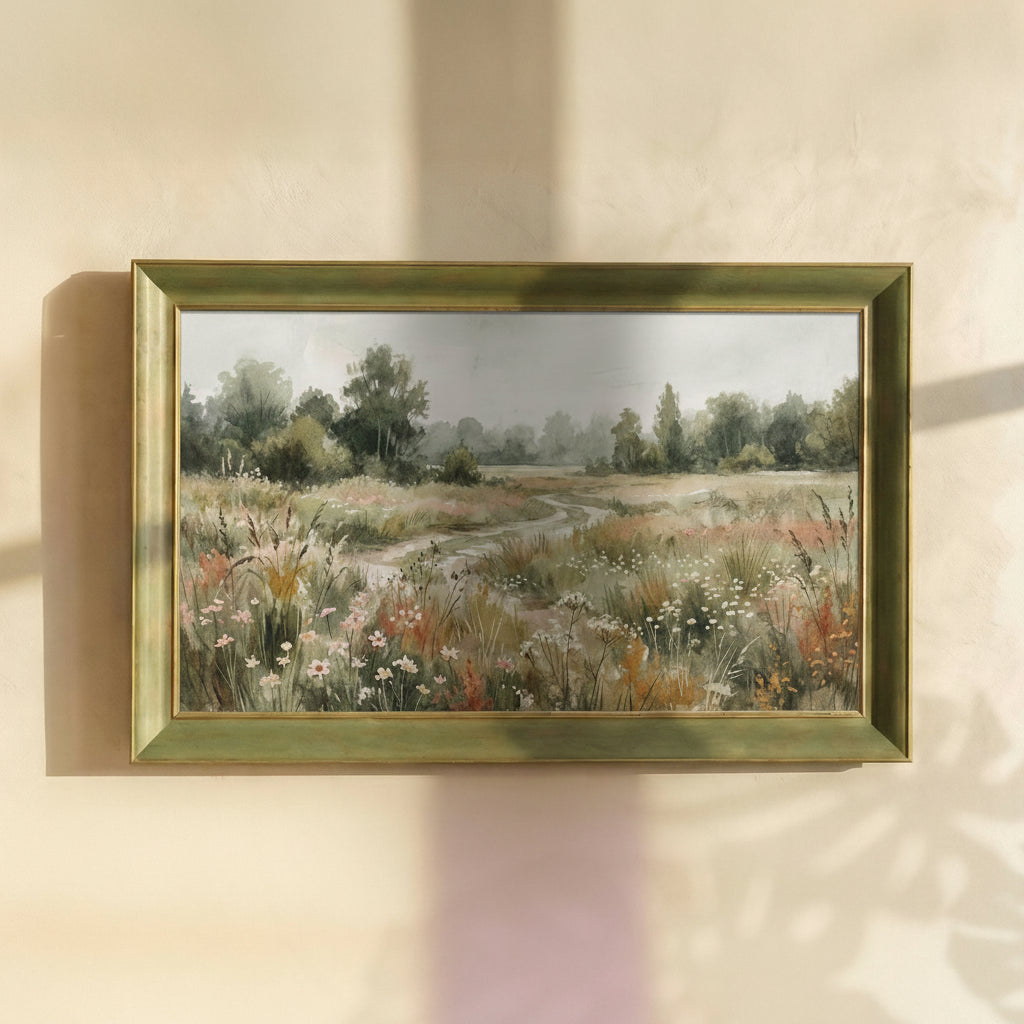 Wildflowers and Meadow Landscape Painting