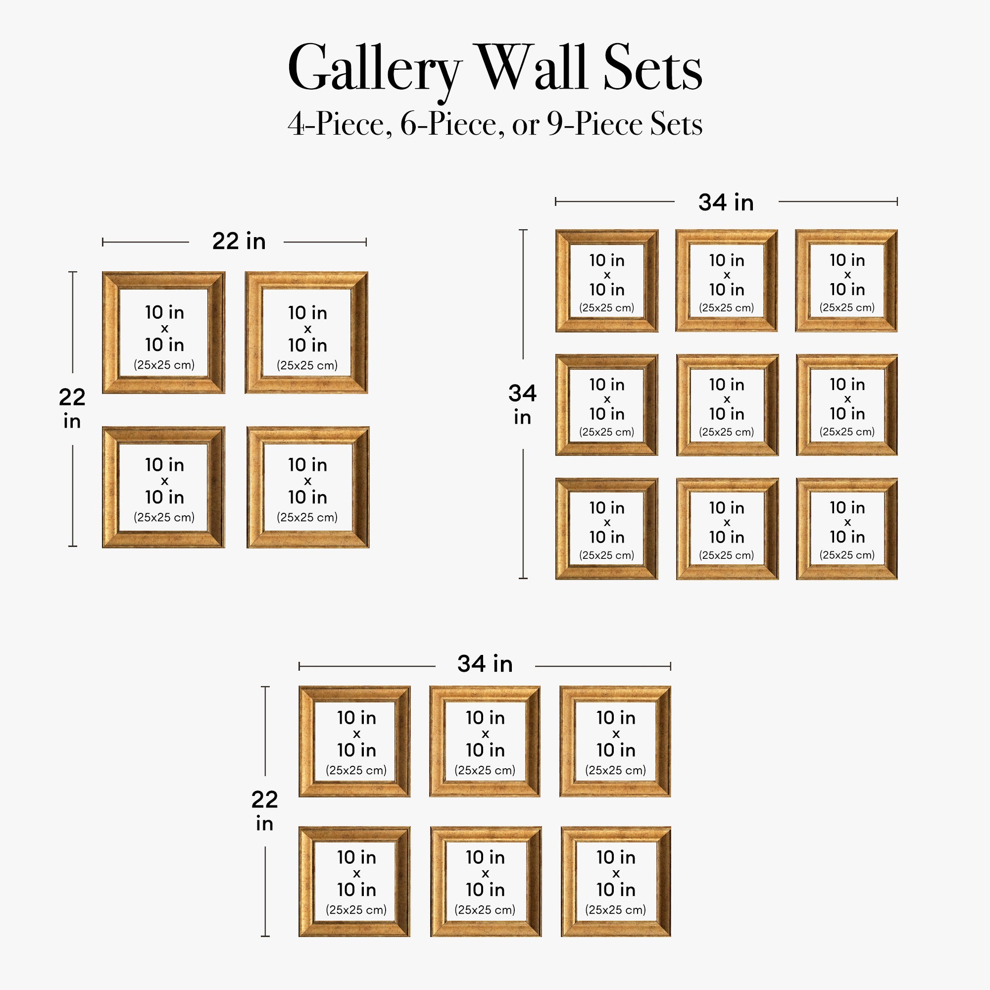 Personalized Gold-Framed Photo Collage Set – Beautiful Memories Corner